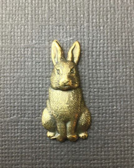 42133 2 Pc – Brass Oxidized Sitting Rabbit Jewelry Finding