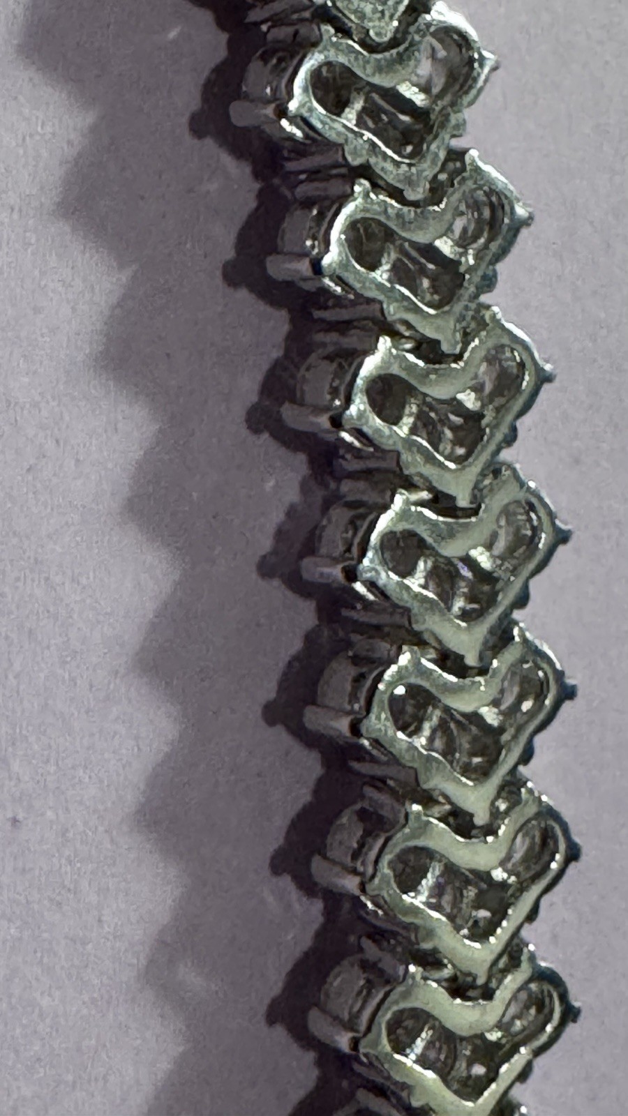 Australia Rhinestone On Italian Sterling 925 Bracelet with Safety Latch.