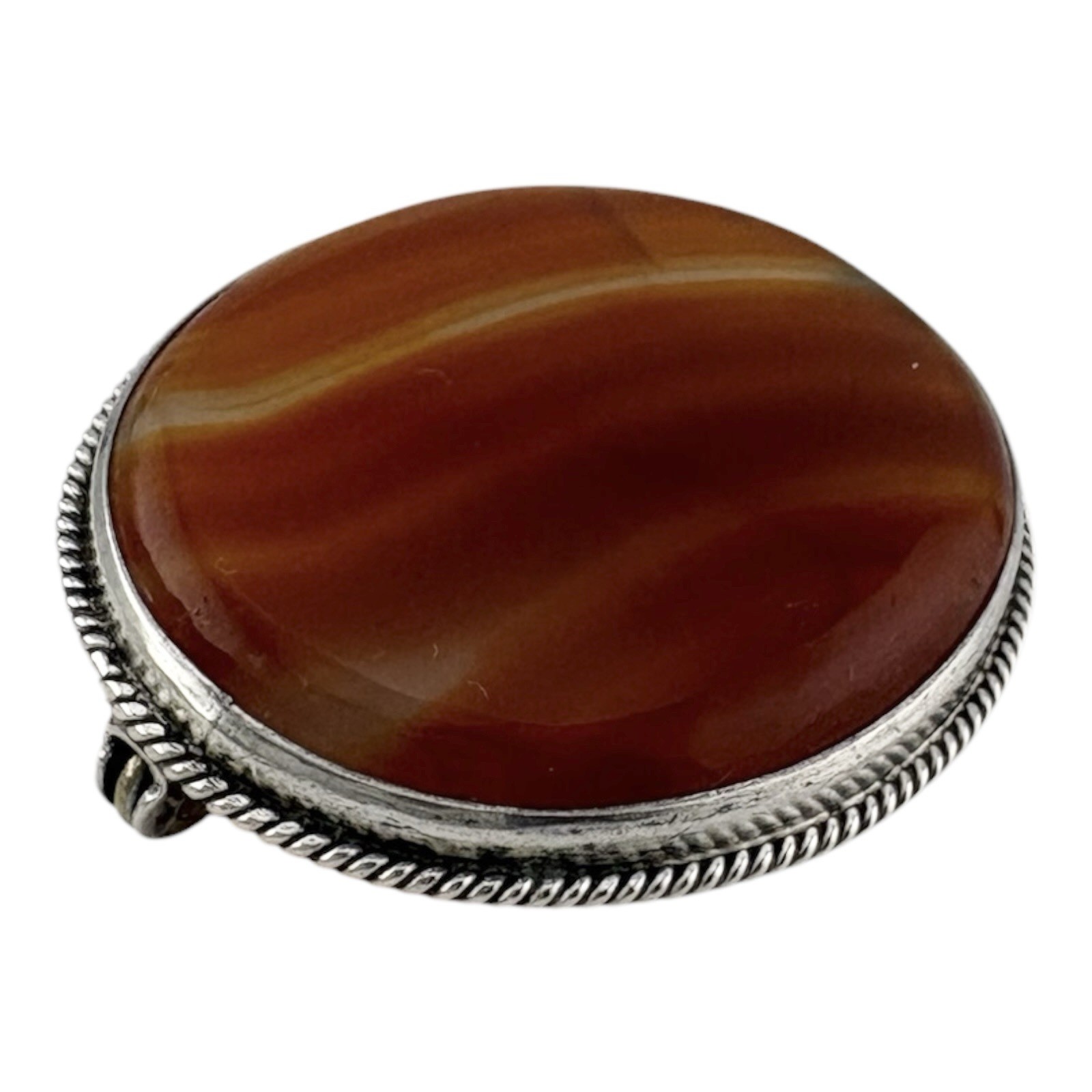 Antique Scottish Agate Brooch Lot of 3 Sterling Silver Mounted Pebble Brooches