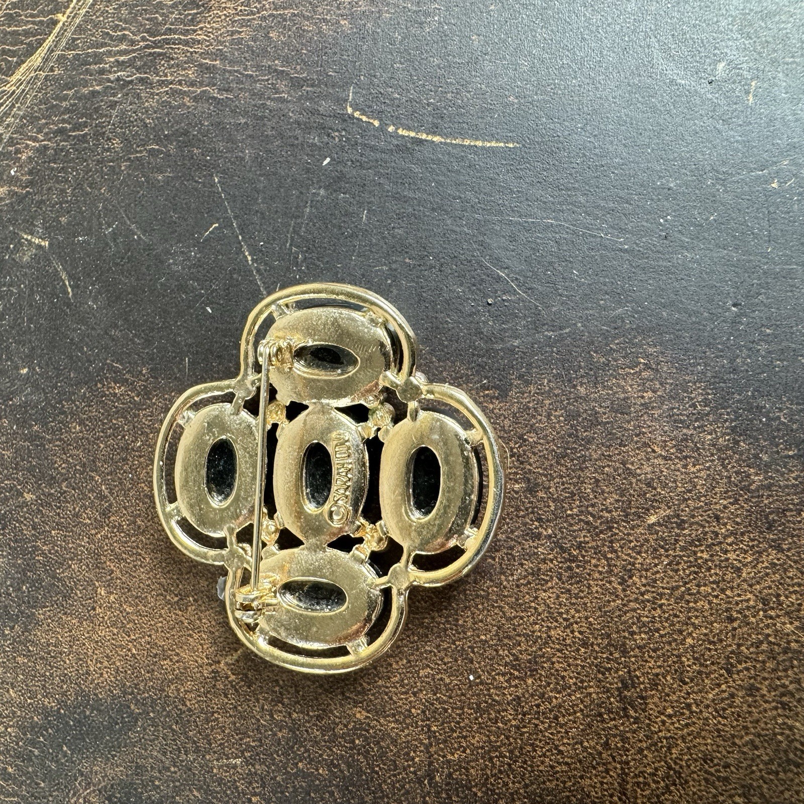 Sarah Coventry LIGHT OF THE EAST Mosaic Brooch Pin 1968 Vintage Very Good Cond.