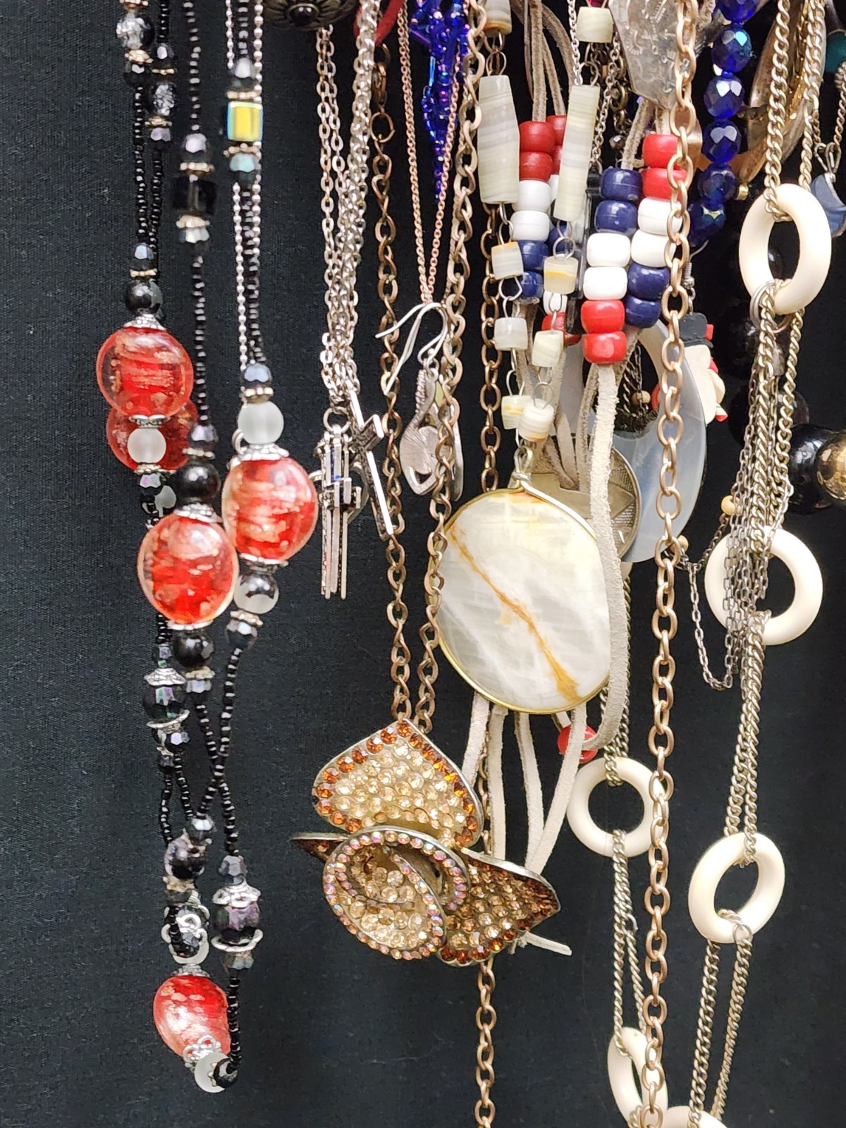 Estate Vintage Costume Jewelry Large Lot 6 LBS Over 100 Necklaces Retro