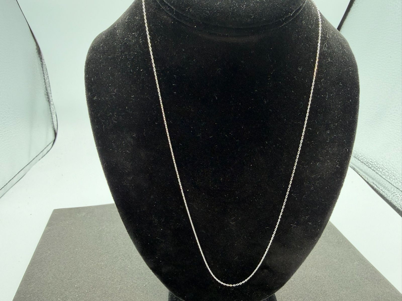 1.06g Vintage Sterling Silver 925 Adjustable Cable Chain Link Necklace 21 in M