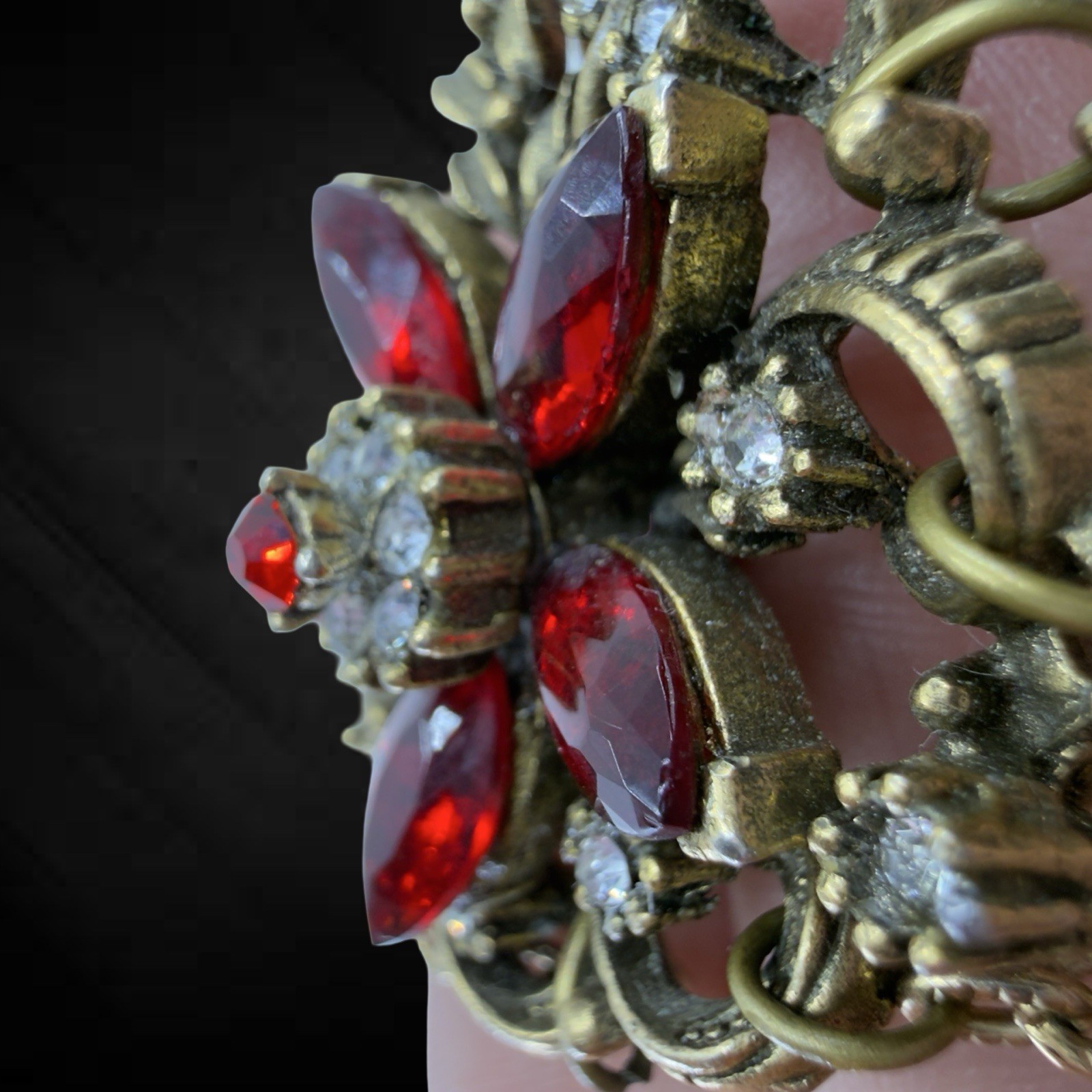1940s Vintage SIGNED ✨ CORO ✨ Rhinestone Swag FESTOON Draped Chain Bib Necklace