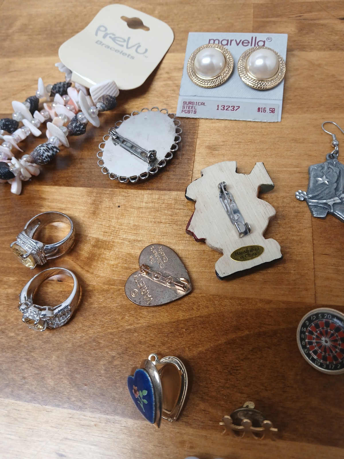 Mystery Silver Tone Accessories – Jewelry lot Vintage Clip On Bracelet Pin