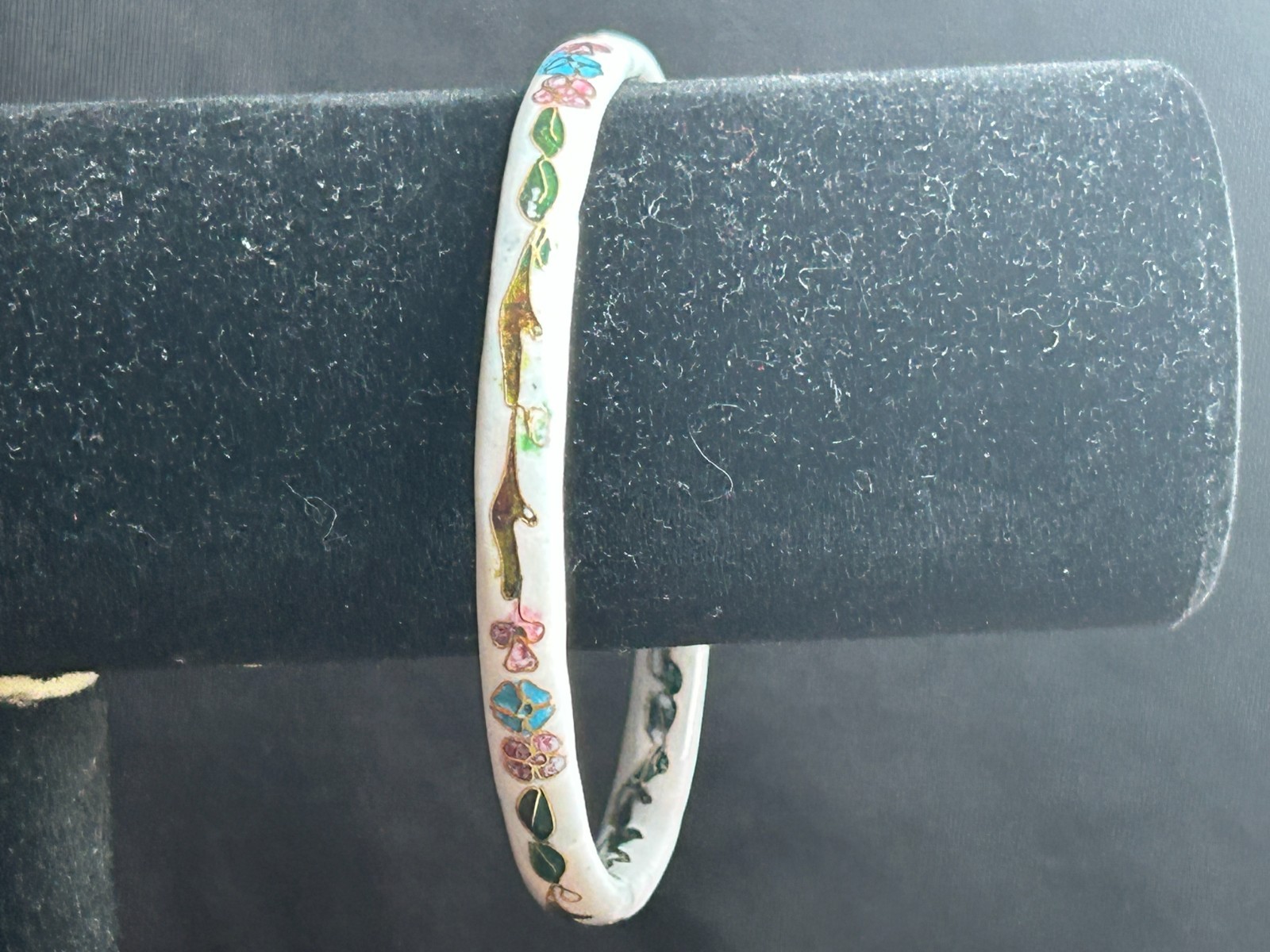 Vintage Cloisonne Bangle Bracelet Collection set of 7