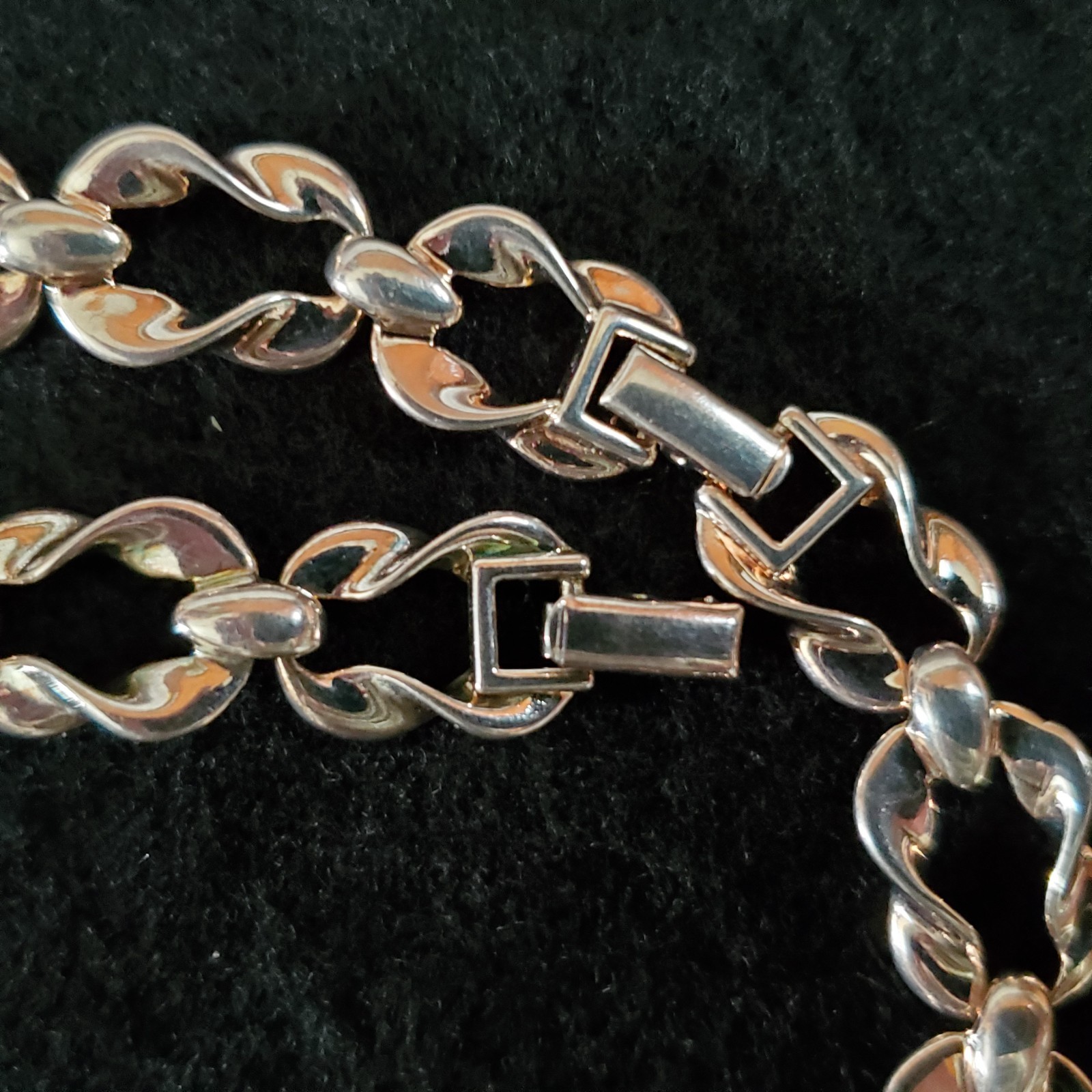 Vintage Link Necklace Bracelet Set Silver Tone 19.5″ 7″