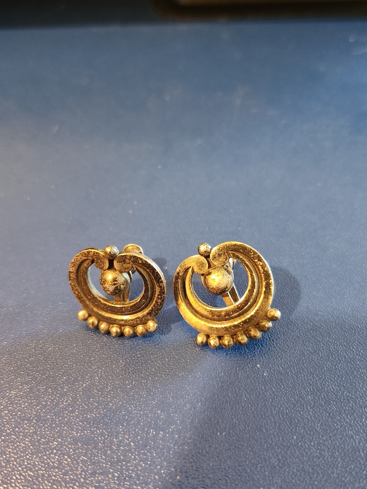 ROMERO TAXCO STERLING SILVER SCREW BACK EARRINGS, 11G