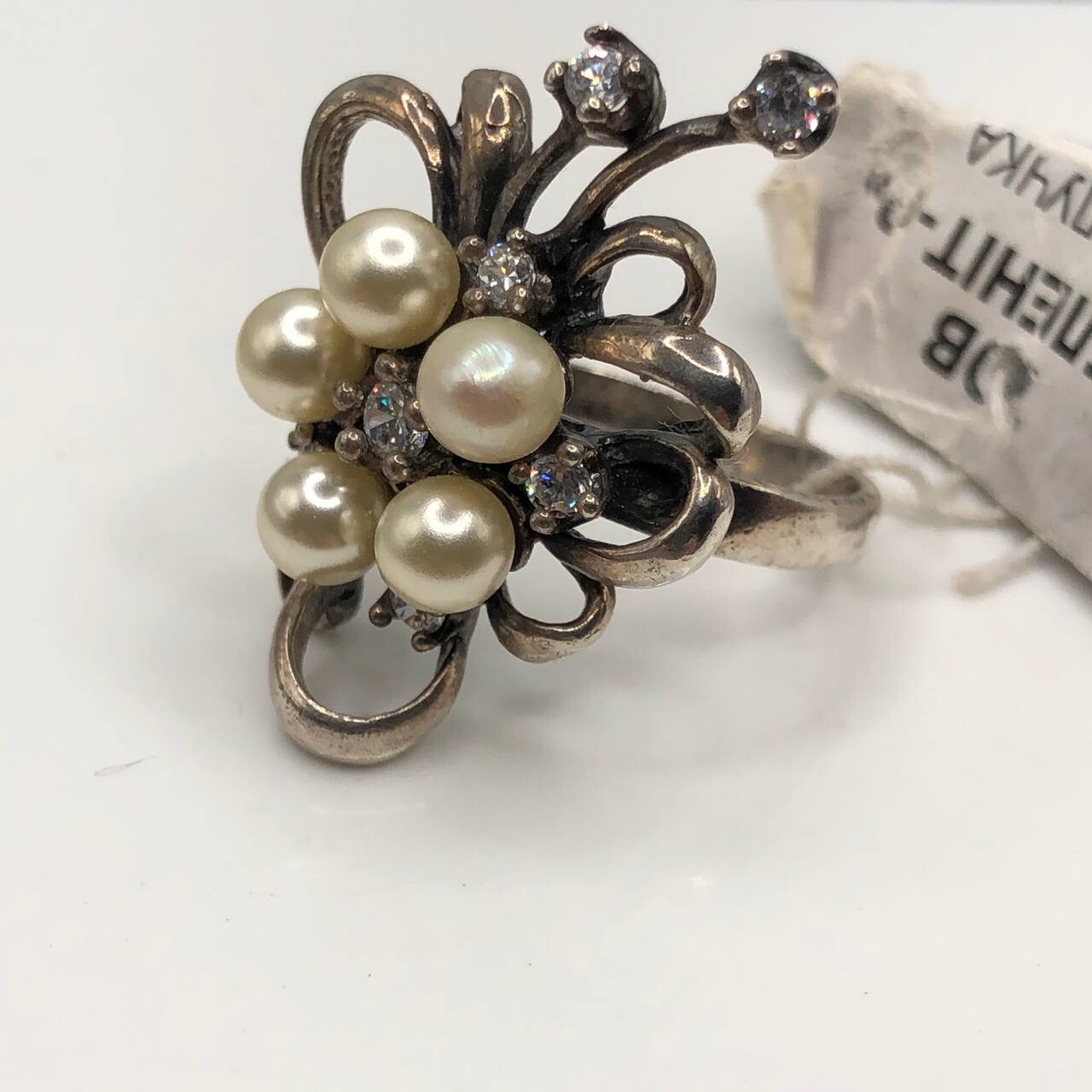 Solid Silver 925 Ring Pearl Women’s Jewelry