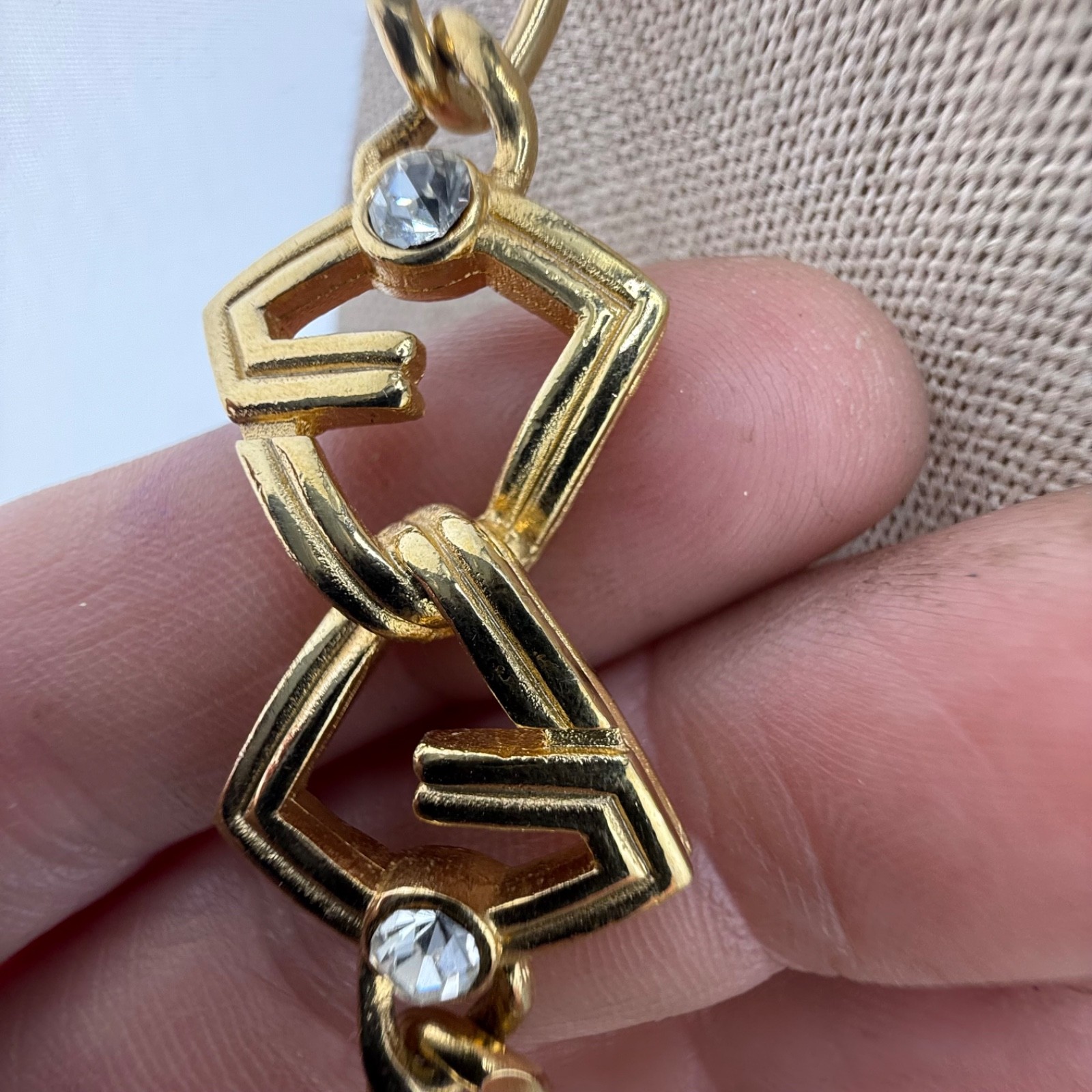 Vintage Givenchy Necklace Gold Tone SIgned 36”