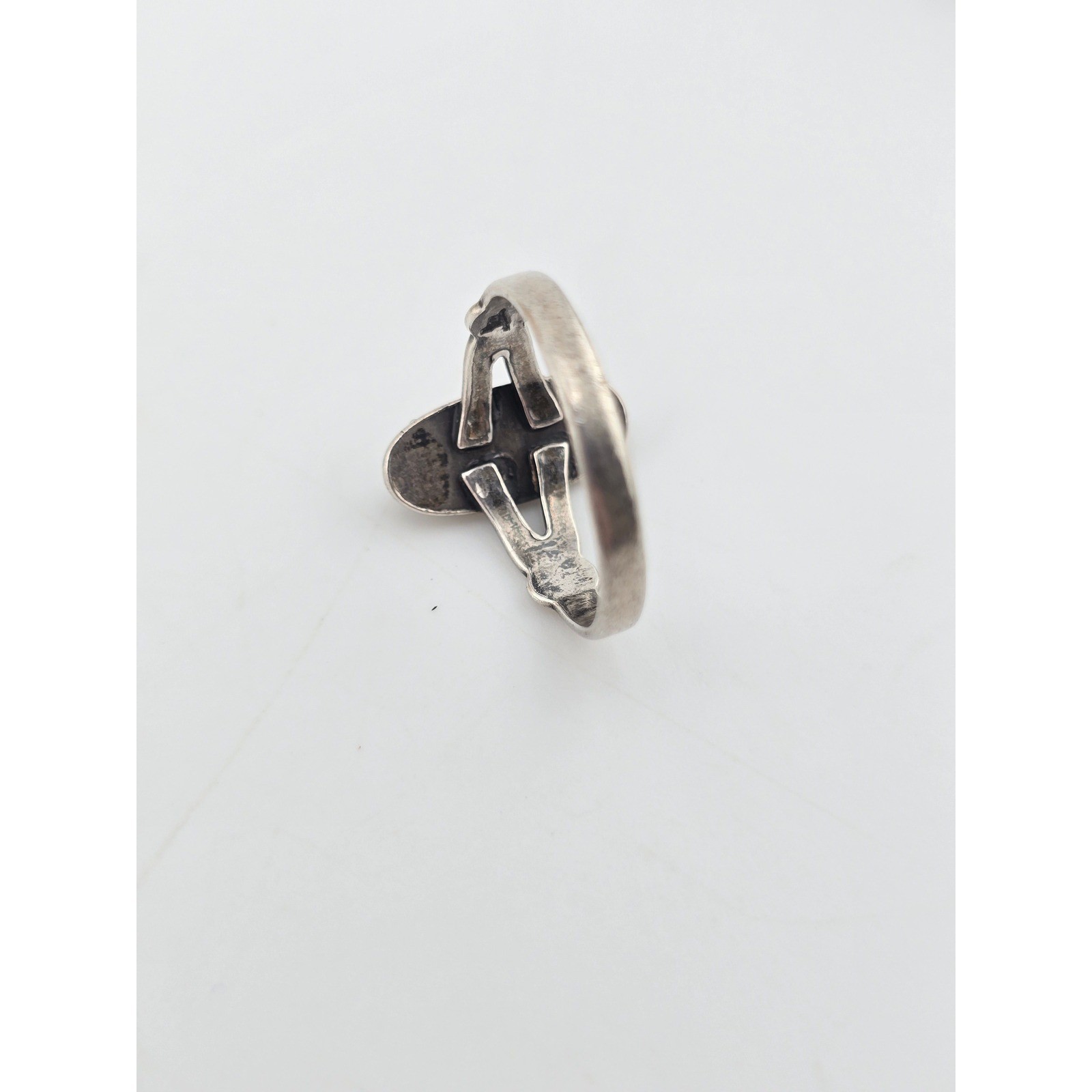 Vintage Navajo Bell Turquoise Sterling Silver Ring – Size 5.5