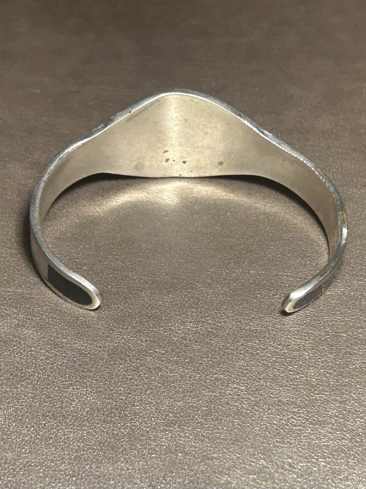 VTG Alpaca Silver Mexico FLOWER Mother Of Pearl Abalone Cuff Bracelet Size 5.5–6