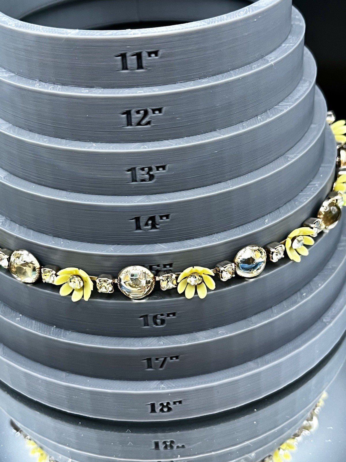 Summer Yellow Daisy Cabochon & Rhinestone MCM STYLE NECKLACE Bracelet set Choker