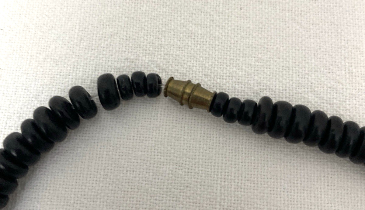 Bead & Shell Necklace African Tribal Style Statement 24″ Artsy Boho Eclectic