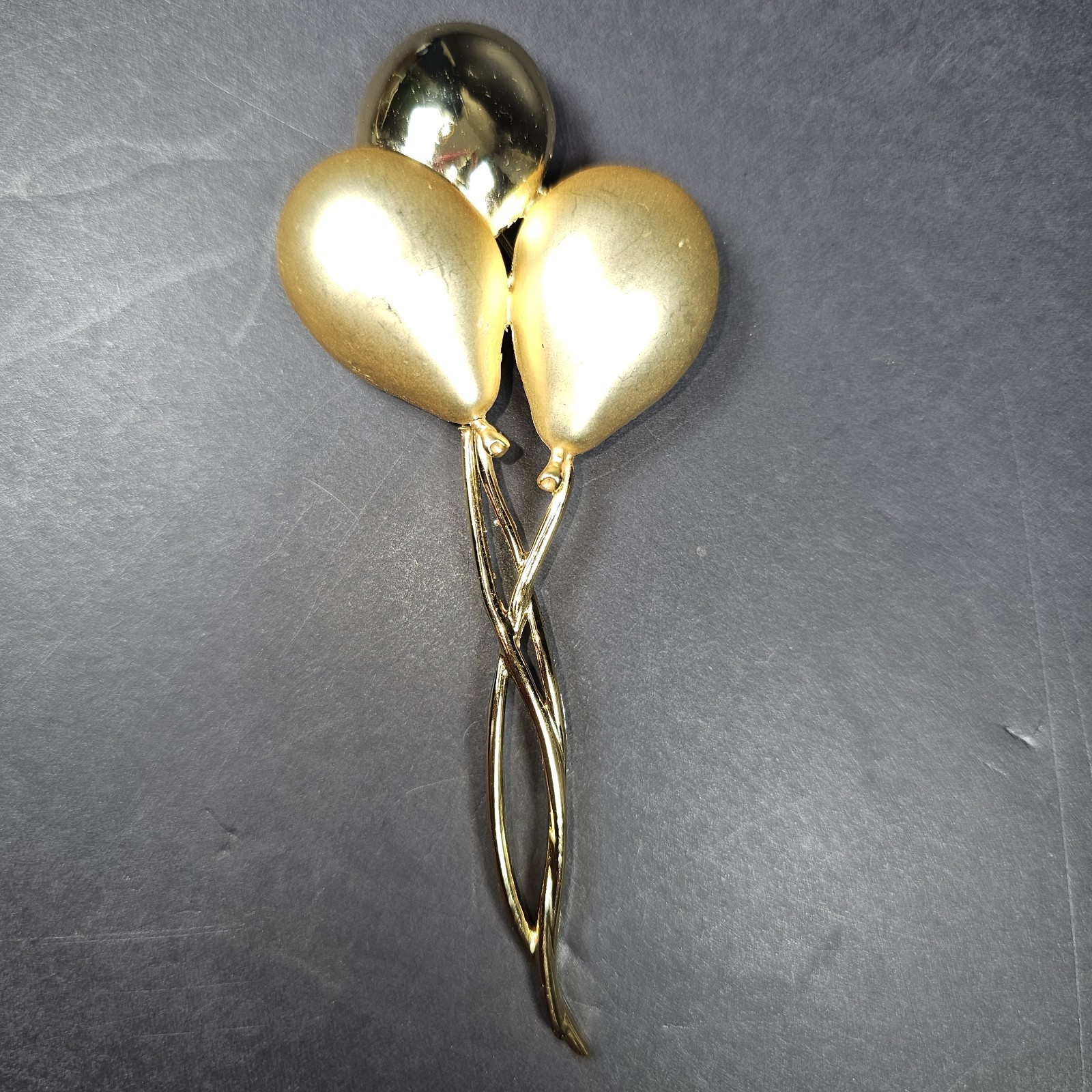 Vintage 10K Gold Plated LARGE BALLOON BROOCH Pin BIRTHDAY ANNIVERSARY RETIREMENT
