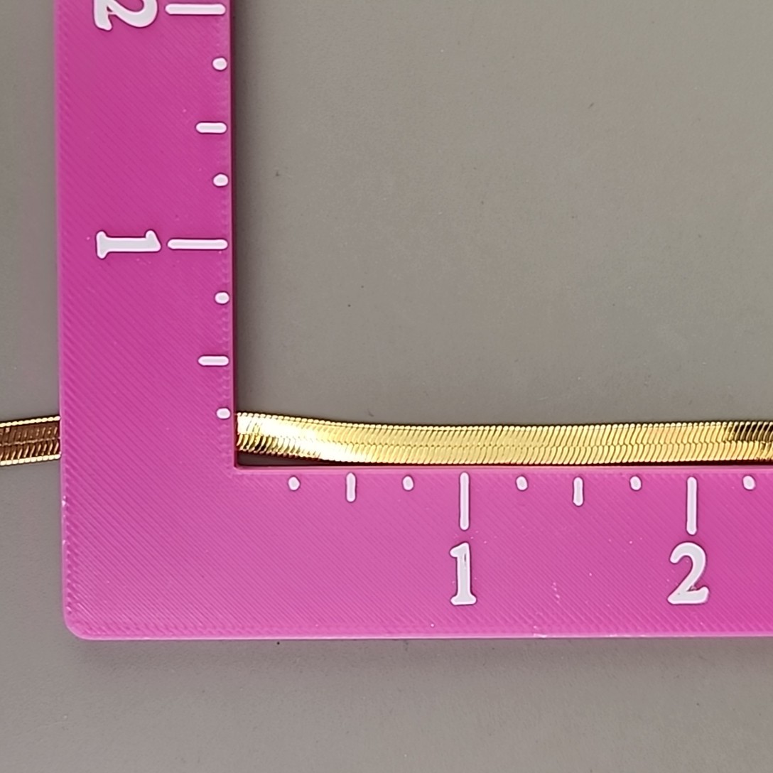 Vintage Monet Herringbone Chain Bracelet Flat Gold Tone 4mm 7.25″