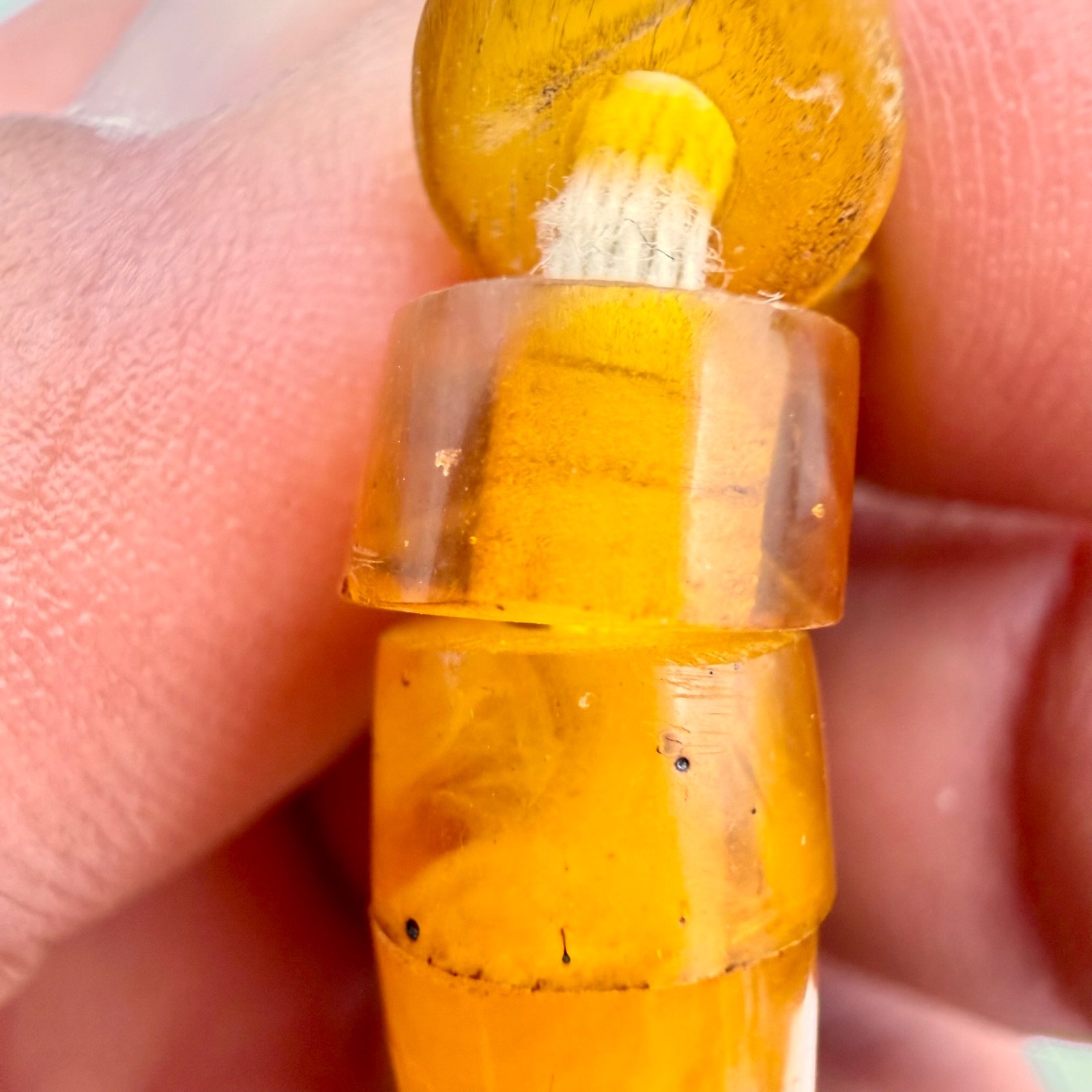 Vintage Tibetan Butterscotch Amber Resin Necklace 46g Egg Yolk Sherpa Trade Bead
