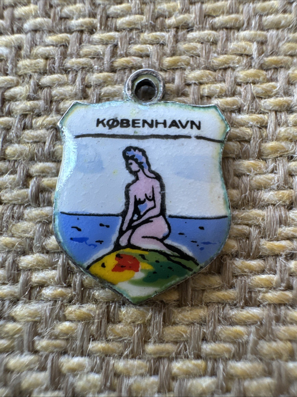 Vintage Sterling Silver Travel Charm Shield Souvenir Holland