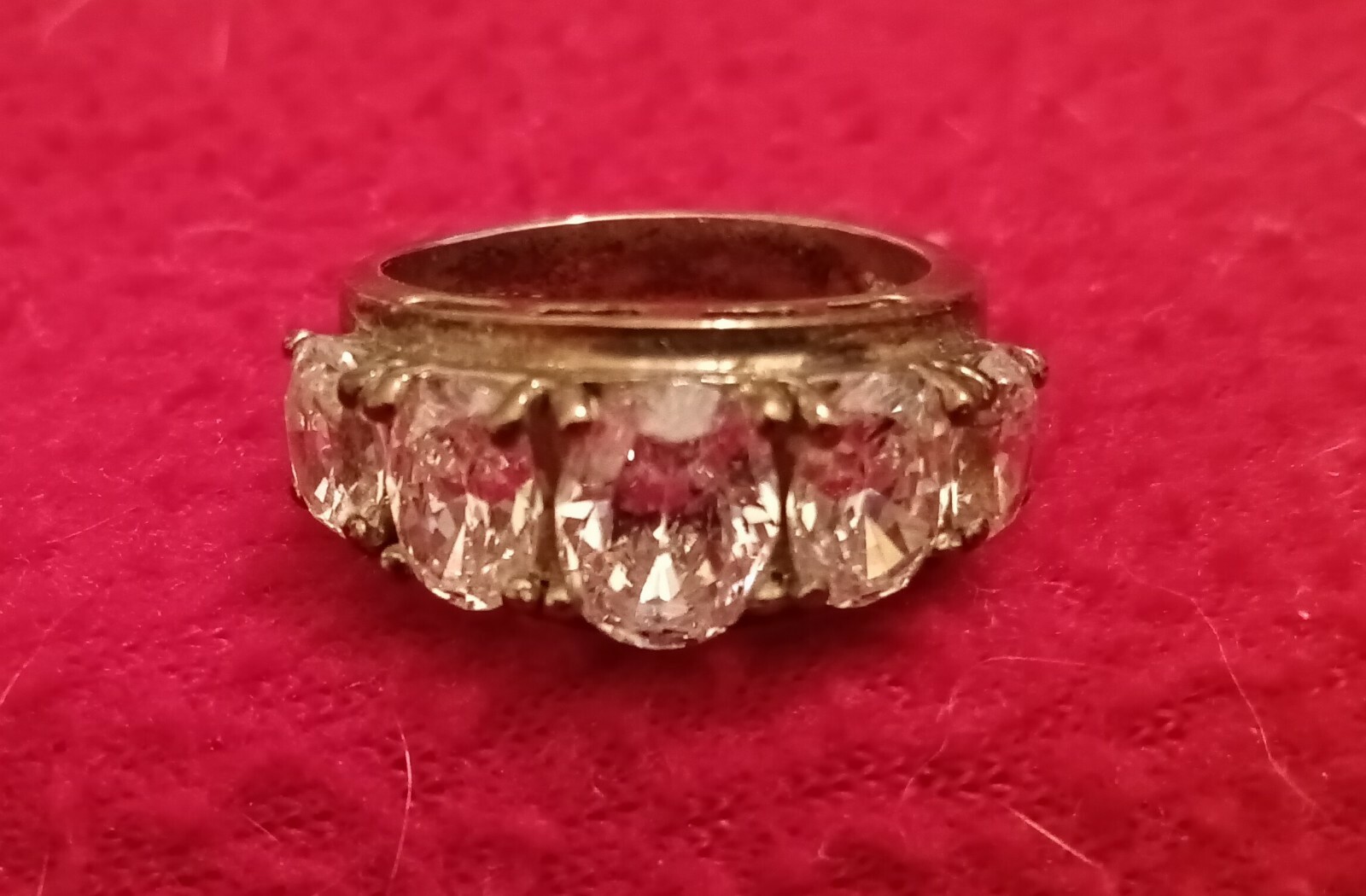 Sterling White Stones Ring Vintage – The Franklin Mint – Great shine
