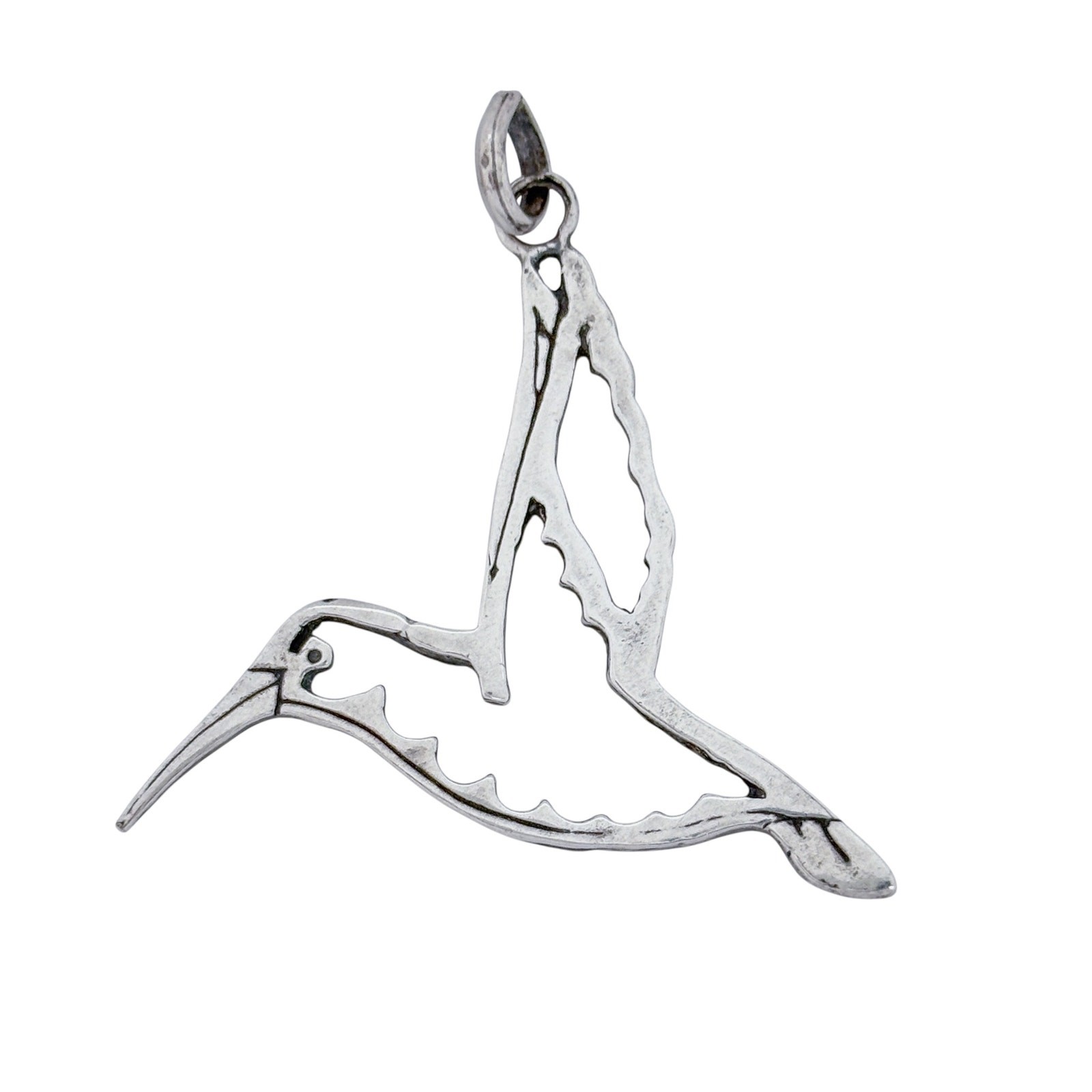 Vintage Sterling Silver 925 | Hummingbird Outline Pendant