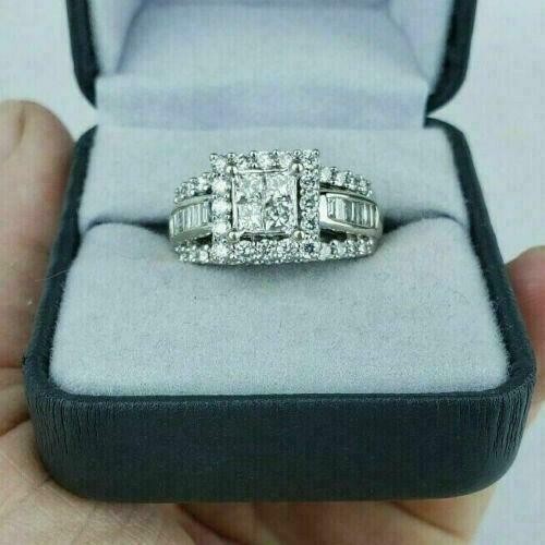 Princess Cut Lab Created Diamond Valentine’s Special 14Ct White Gold Finish Ring