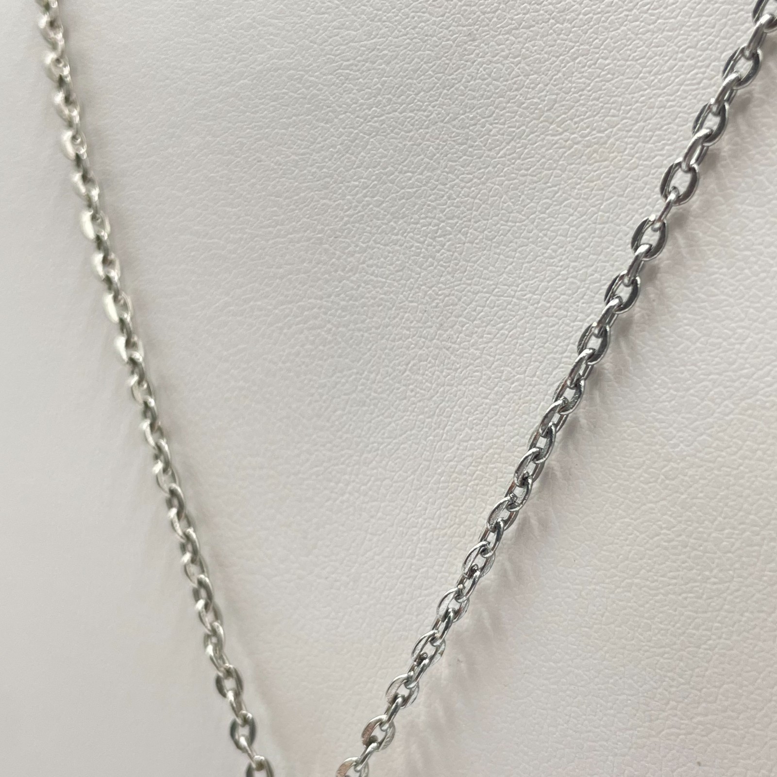 Vintage Y2K Silver-Tone Green Turquoise-Style Spiderweb Matrix Heart Necklace