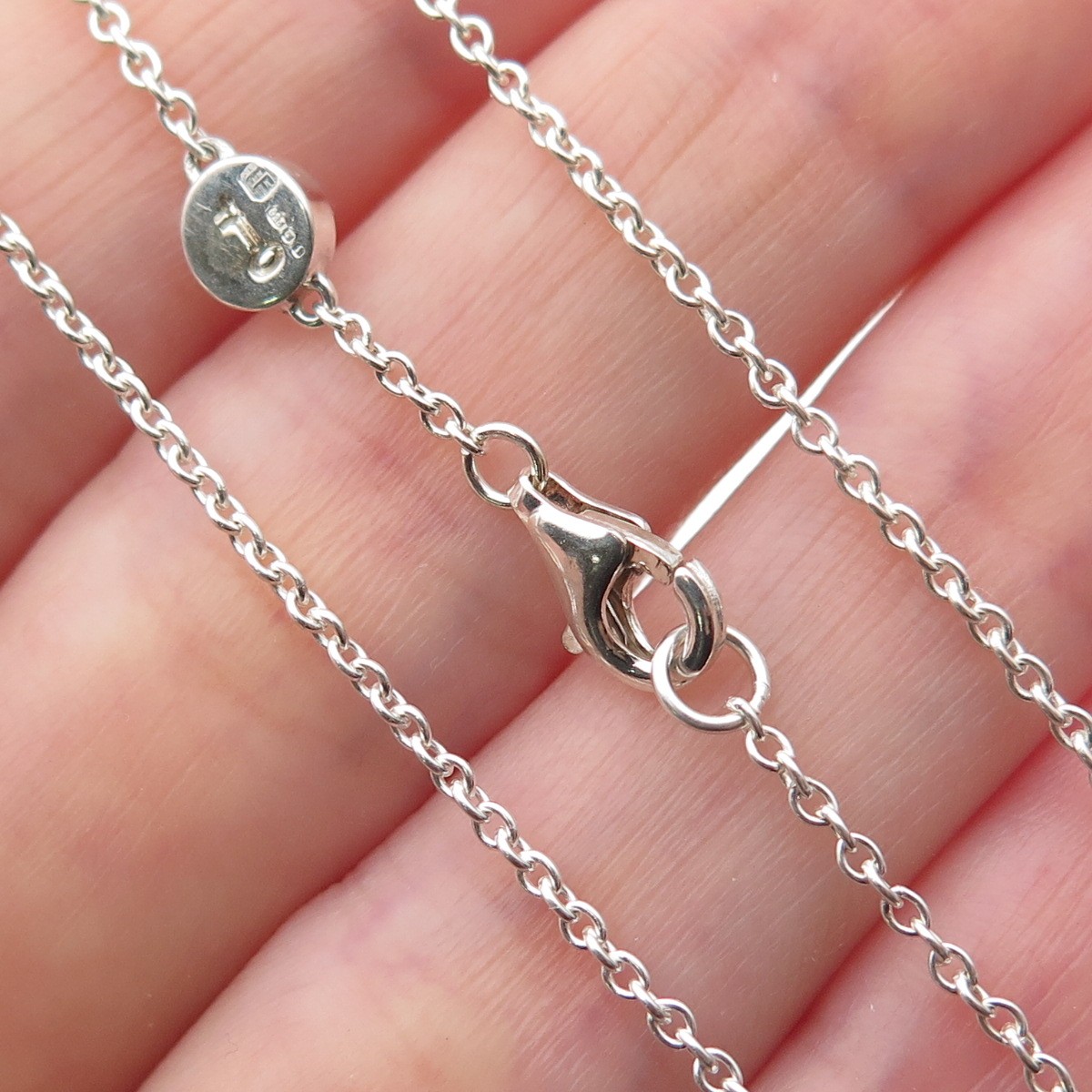 Theo Fennell 925 Sterling Silver Vintage London Cable Chain Necklace 16-18″