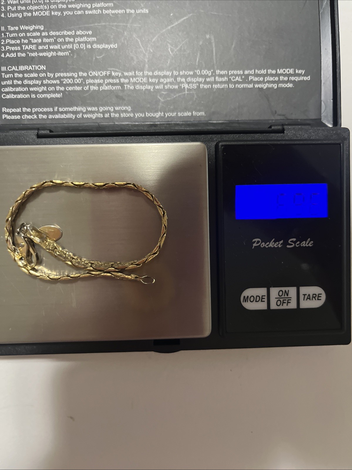 Vtg Flat Link Nugget Marked G.L. Textured Bracelet 4mm 7.75” 6.96gr