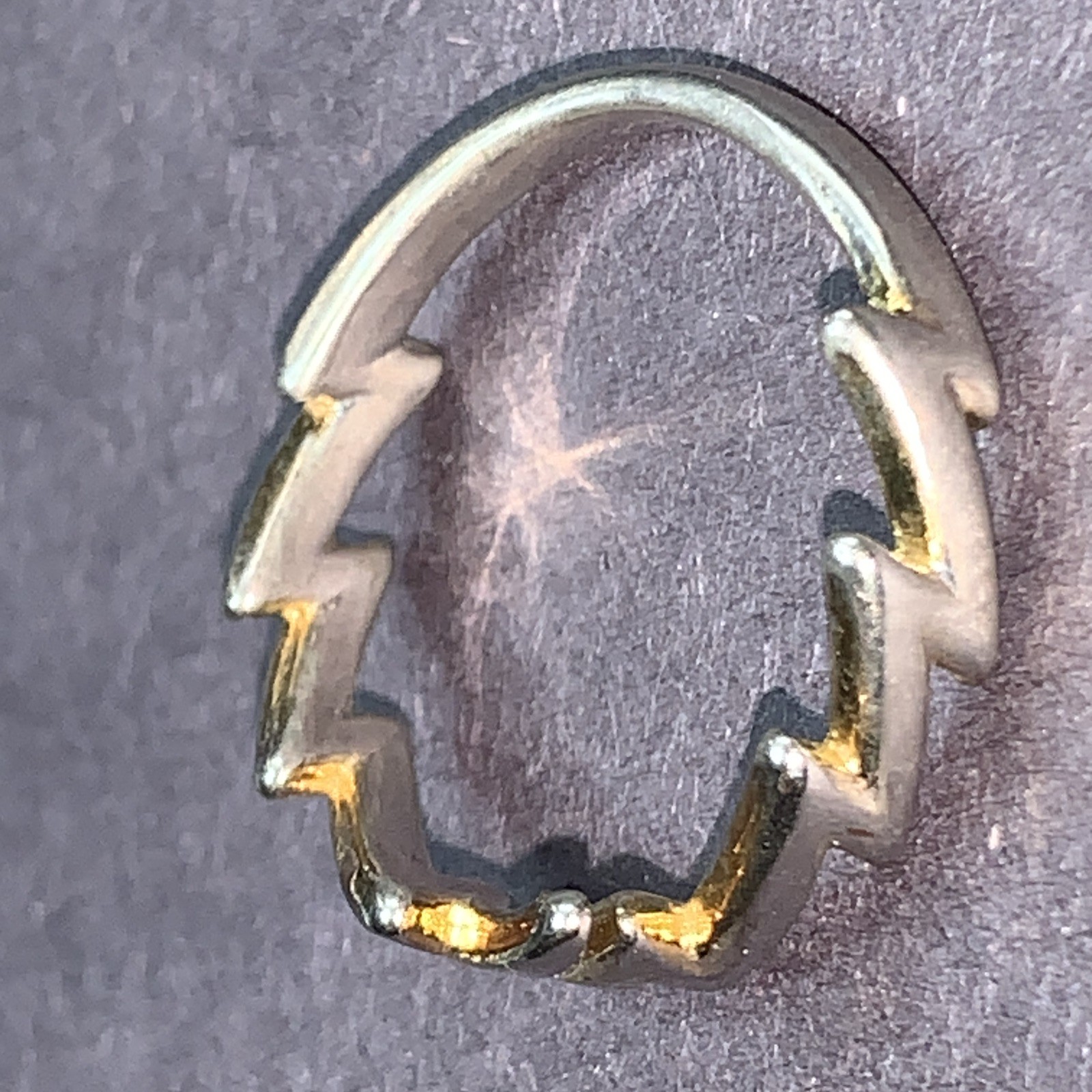 STERLING SILVER .925 Lot Ring MM39 Size 9 Adjustable Lighting Bolt DC The Flash