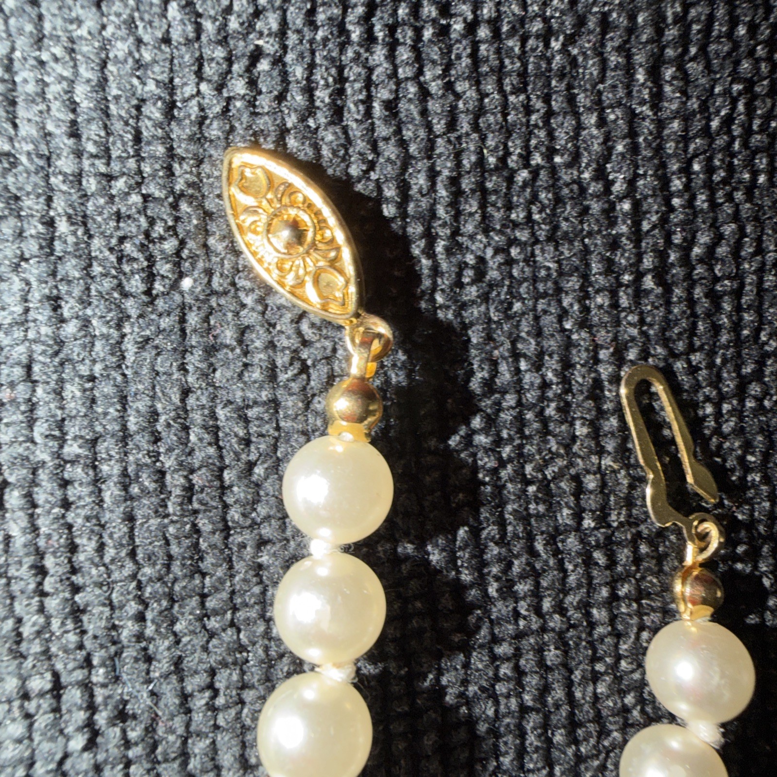 Vintage Akoya Pearl Necklace 14k Filigree Clasp~Uniform 6–6.5 mm Cream Overtone