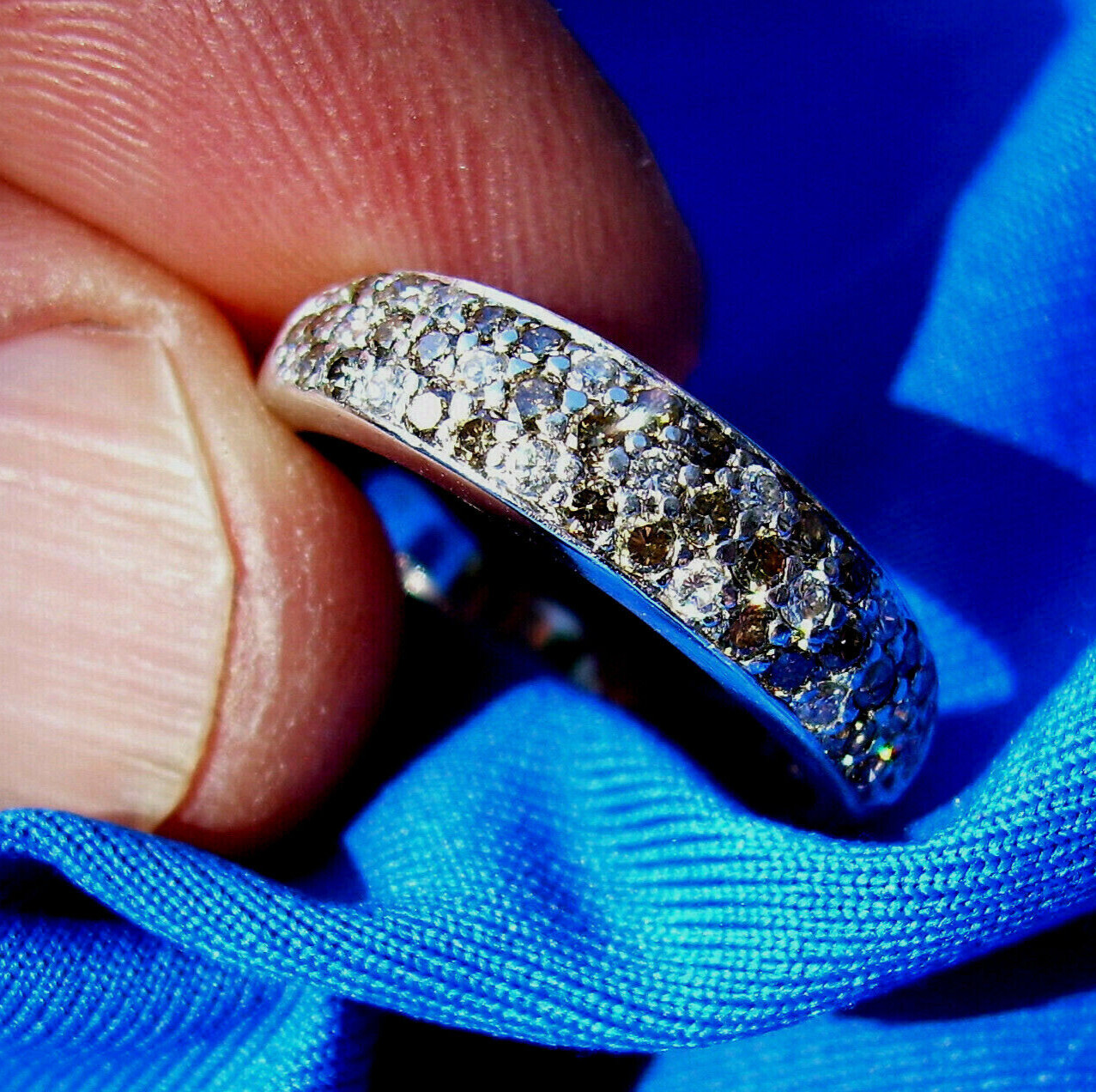 ORIGINAL Le Vian EARTH MINED DIAMOND 14K GOLD Wedding Band Anniversary Ring S 9