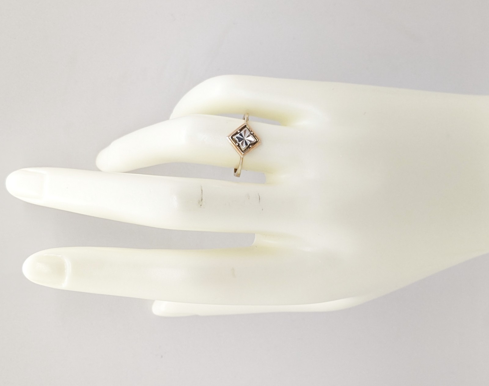 Vintage Elegant RING Silver 925 with bright pattern -size: 7US (17.5mm)| UA #132