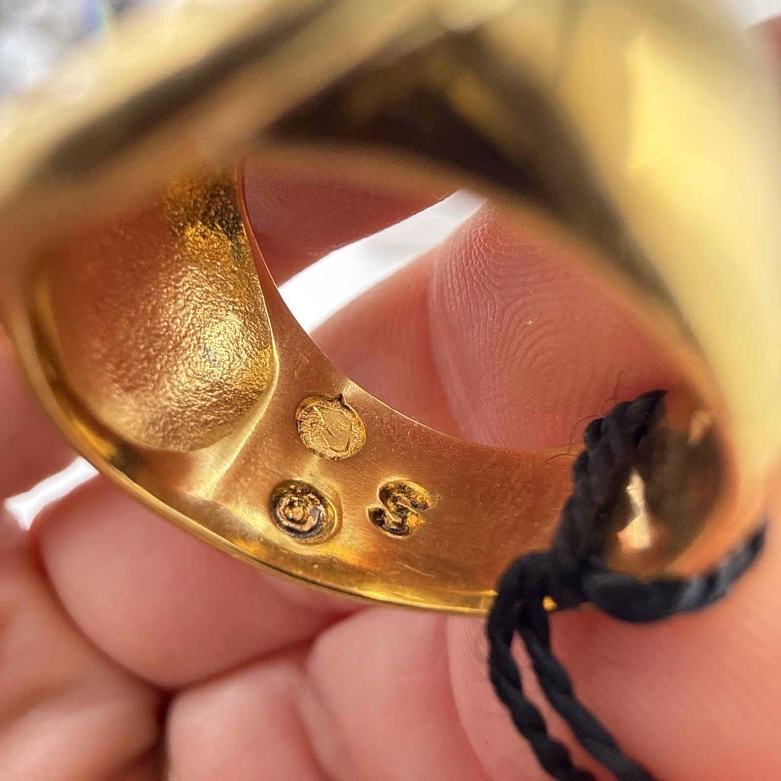 Swarovski Ring Swan Signed Sterling Silver Cocktail Yellow 5 Halo Gold Plated