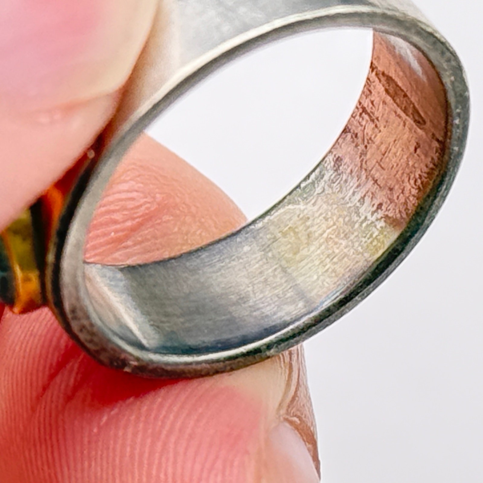 Vintage Modernist 18K Gold Sterling Silver Ring Size 7.25