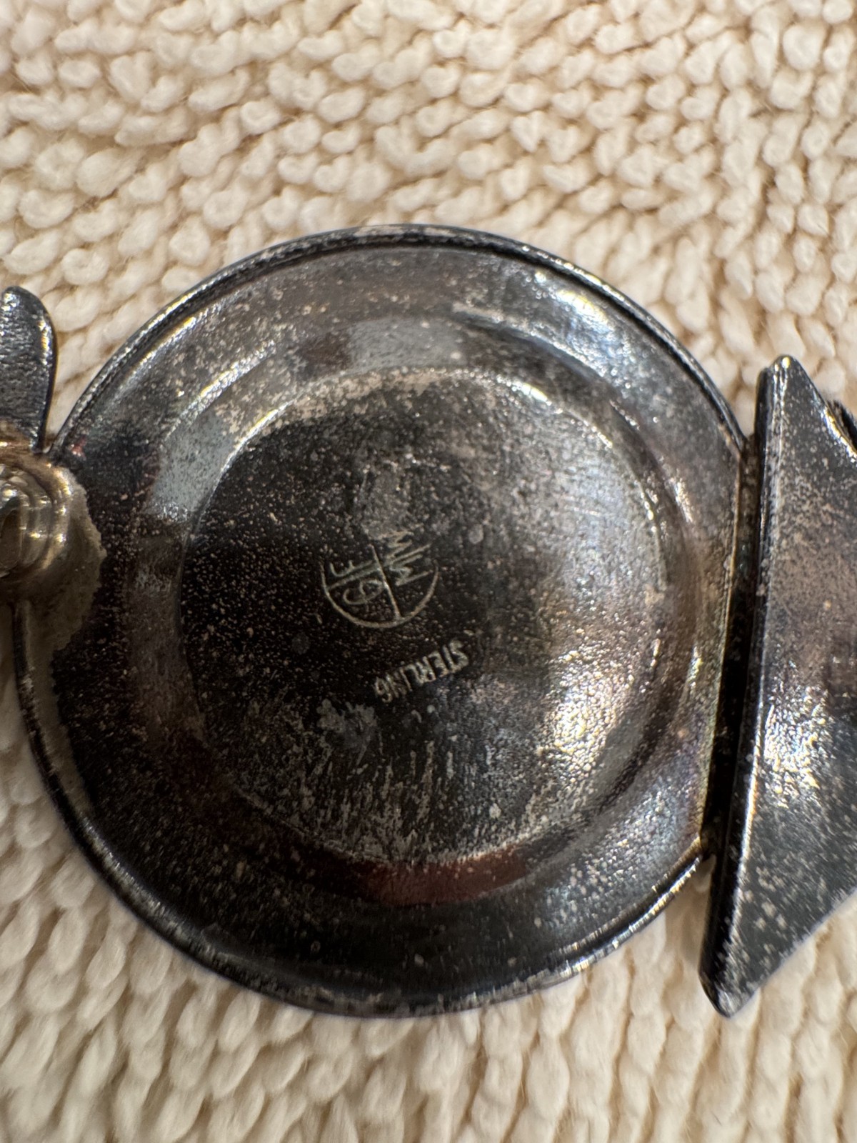 Vintage Great Falls Metal Works Sterling Place setting Pin Modernist GFMW 925.