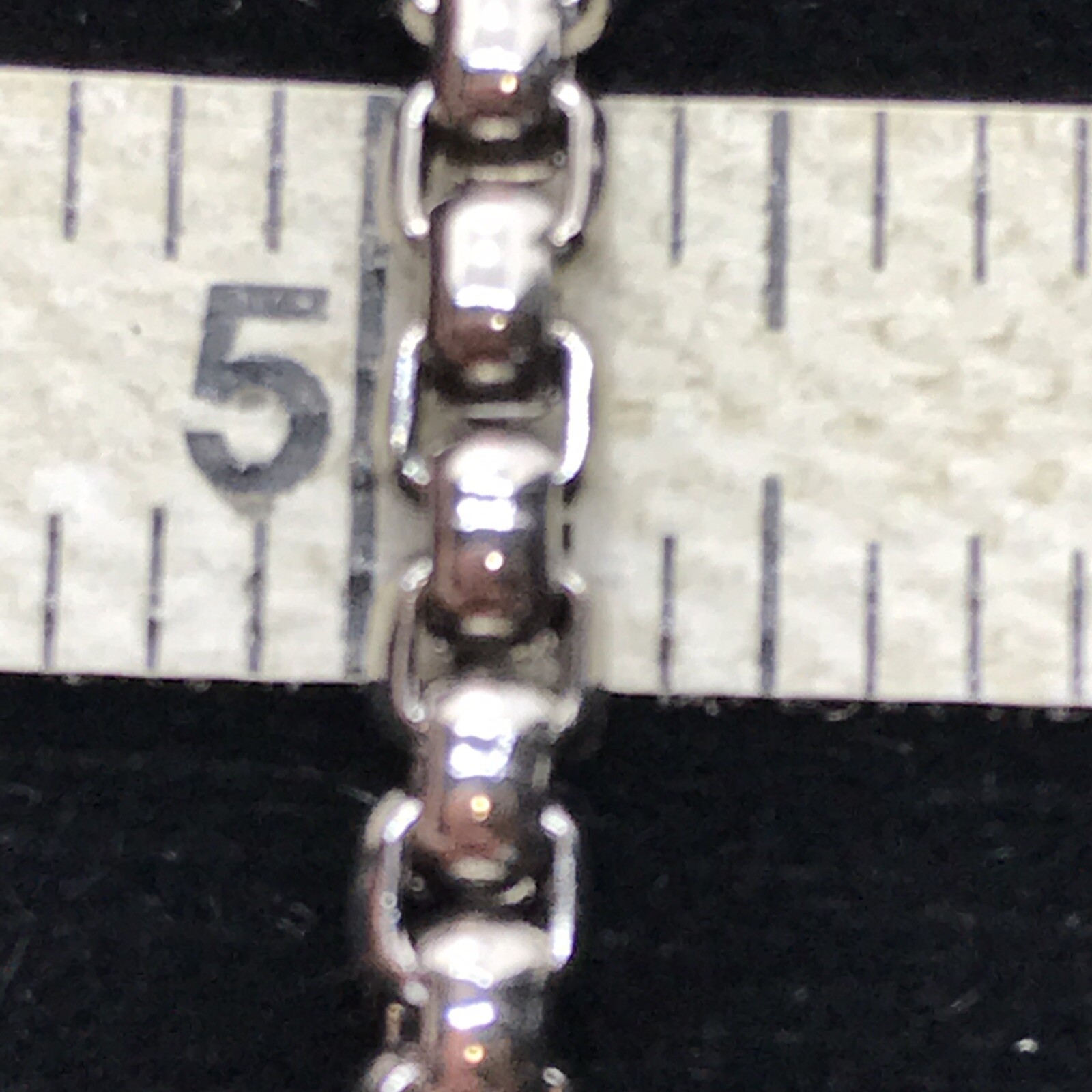 Vintage 4mm Silver tone 36″ Rolo Box Chain Necklace