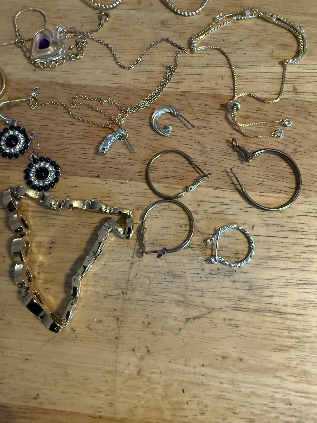 Mixed Metal Jewelry Costume Jewelry Rings Earrings Watches Bangles Gold Silver