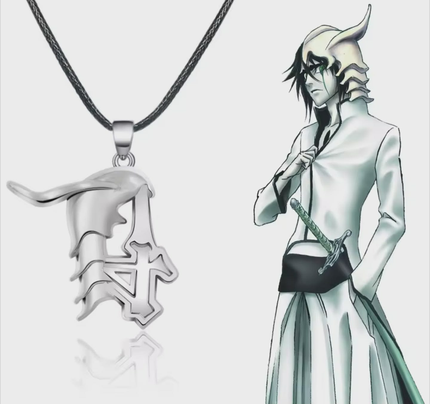 Anime Bleach Ulquiorra Cifer Mask Necklace Fashion Kurosaki lchigo Broken Masks