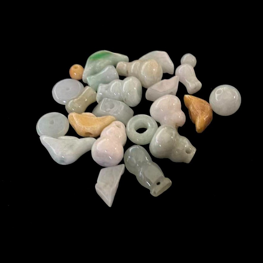 Bulk Sale, Natural Burmese Jade Jadeit Pendants Charms, Free adjustable Cord