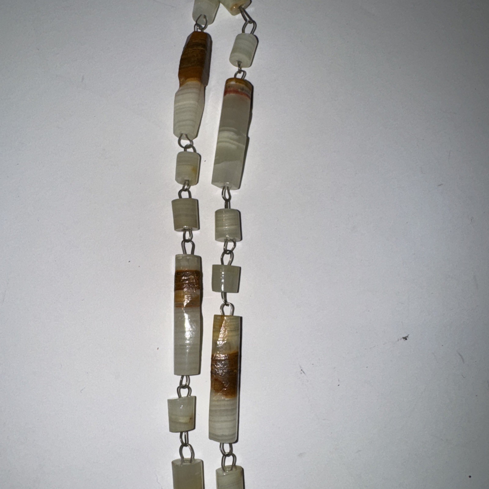 VINTAGE Shell Necklace Cream Neutral Tones Etched Sun God Round Disc Pendant 26″