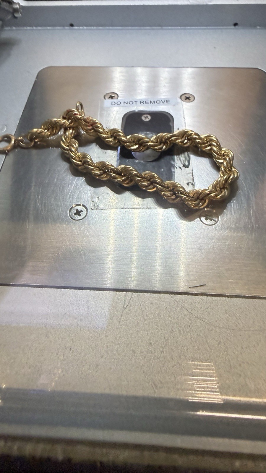 Vintage Rope Link Bracelet XRF Tests Approx 10.3K Gold 20.6g 7.25” Estate