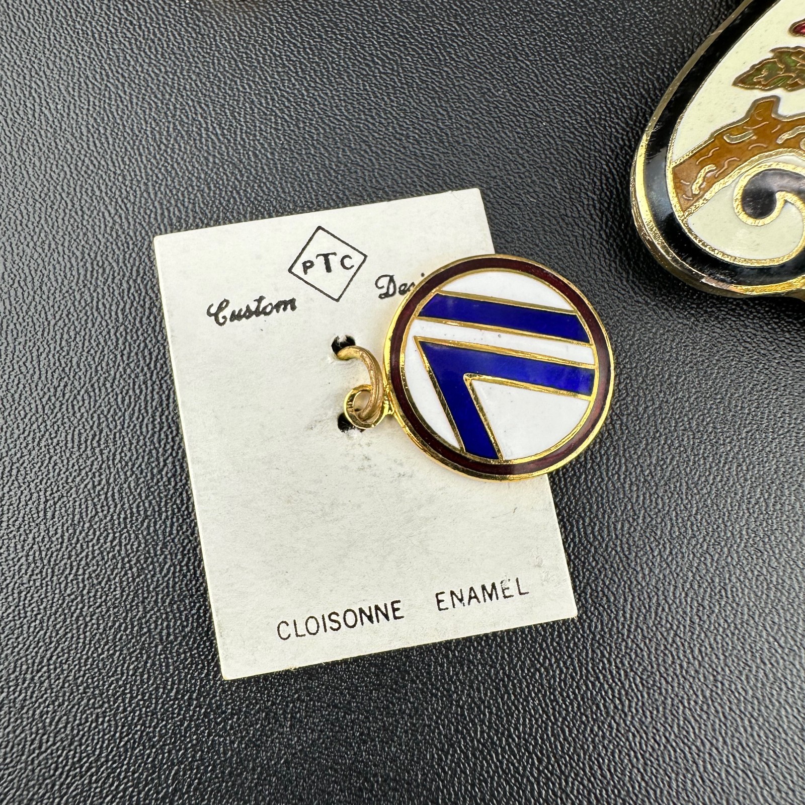 Vintage Cloisonne Enamel Pendant Lot LG Heavy Medallions Puffy Peacock WWII 71st