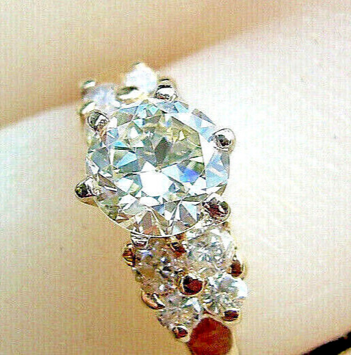 Original EARTH MINED DIAMOND Deco Engagement Ring 14K GOLD Vintage Solitaire S 6