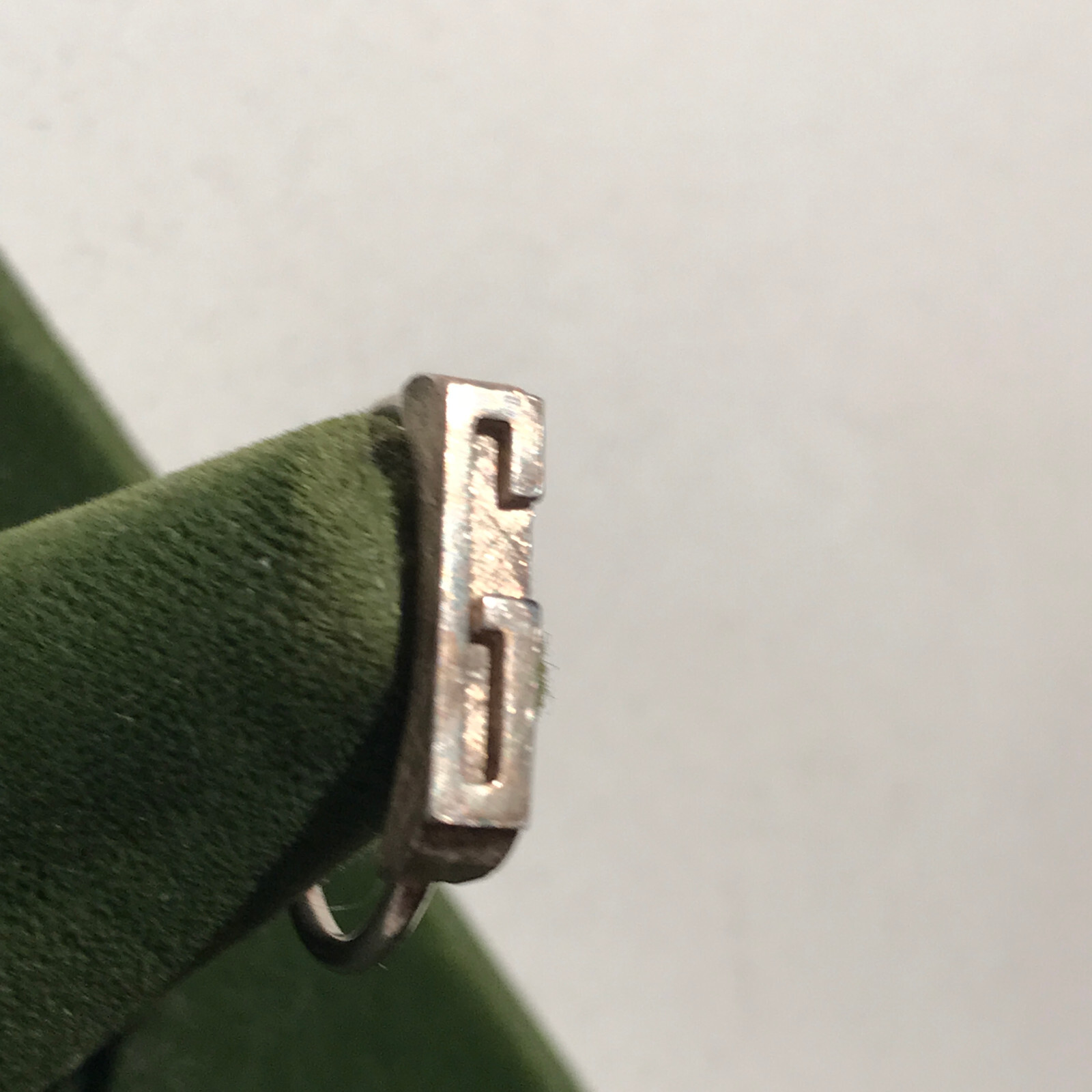 Vintage Sterling Silver Stamped Typebar Monogram “G” Ring Size 6 ADJUSTABLE