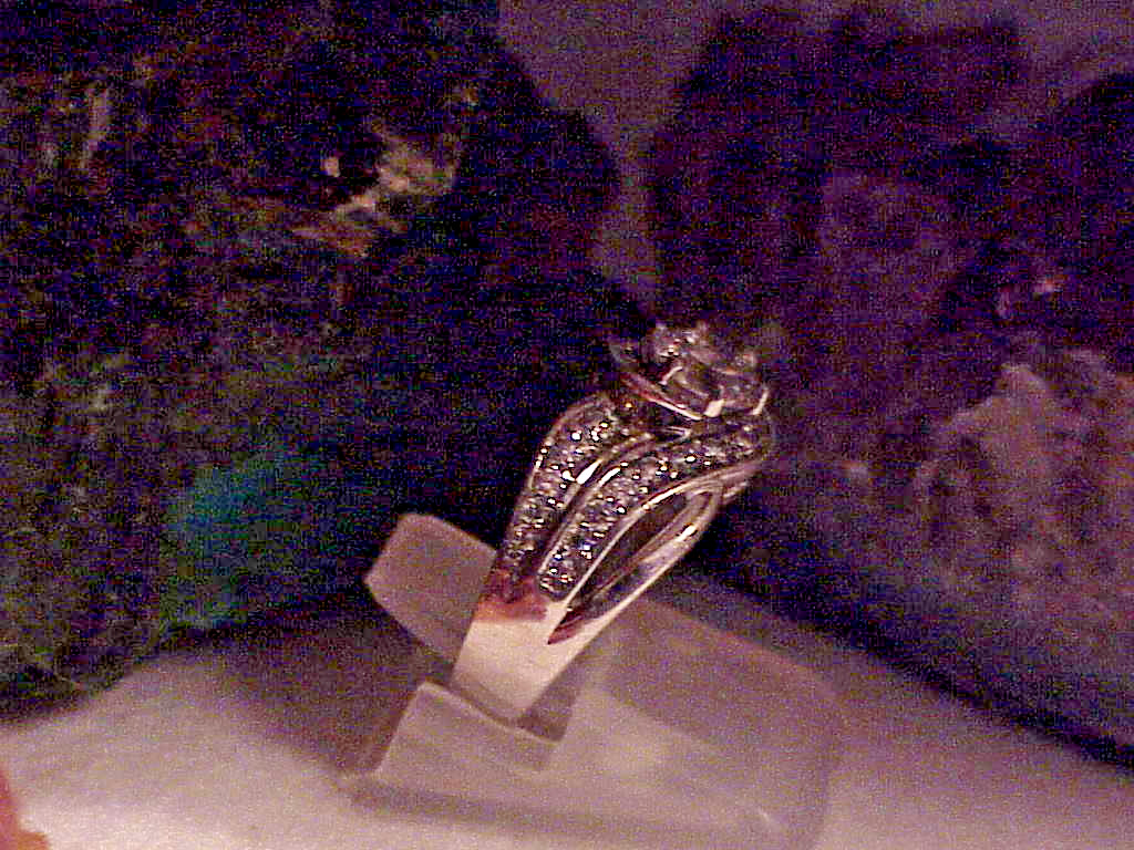 VintageSterling 2.00ct Crystal Solitaire Ring Crossover Sz 6 2 row 4.7Gr Clean