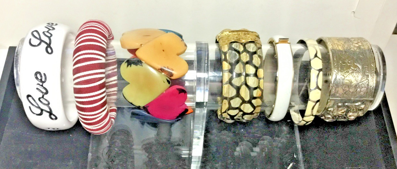 Seven (7) Cuff Bracelets Lot Vintage To Now Jewelry From Estate