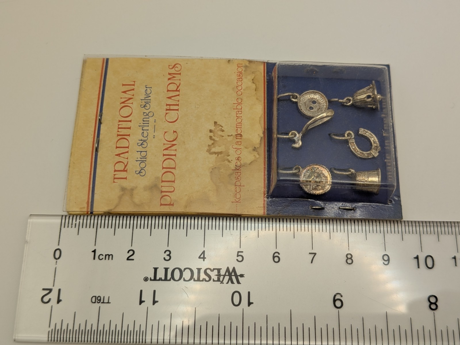 Vintage Traditional Pudding Charms, Solid Sterling Silver, Made in England