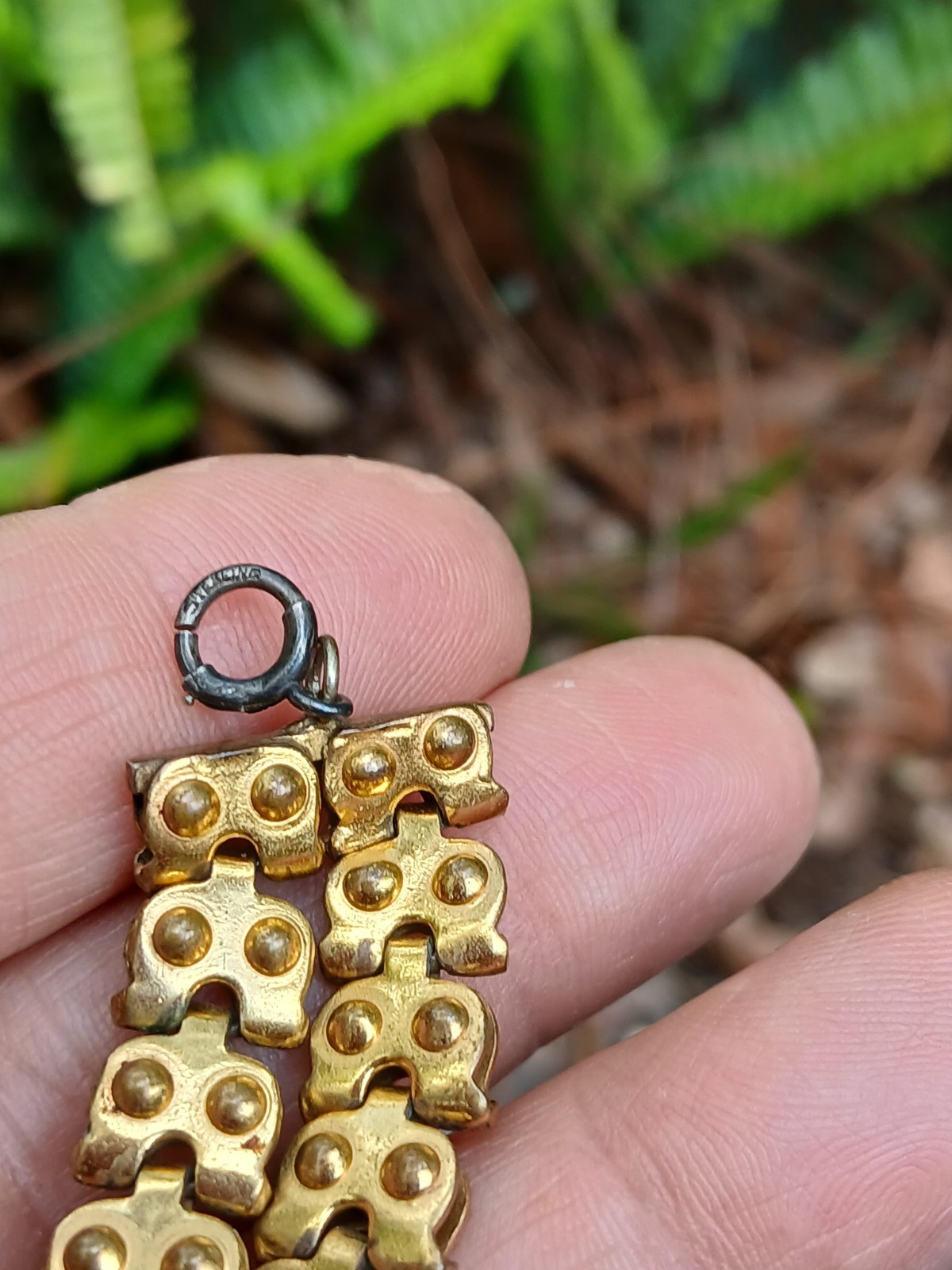 WOW! Antique Victorian Gold Filled Double Row Fancy Tank Tread Link Bracelet