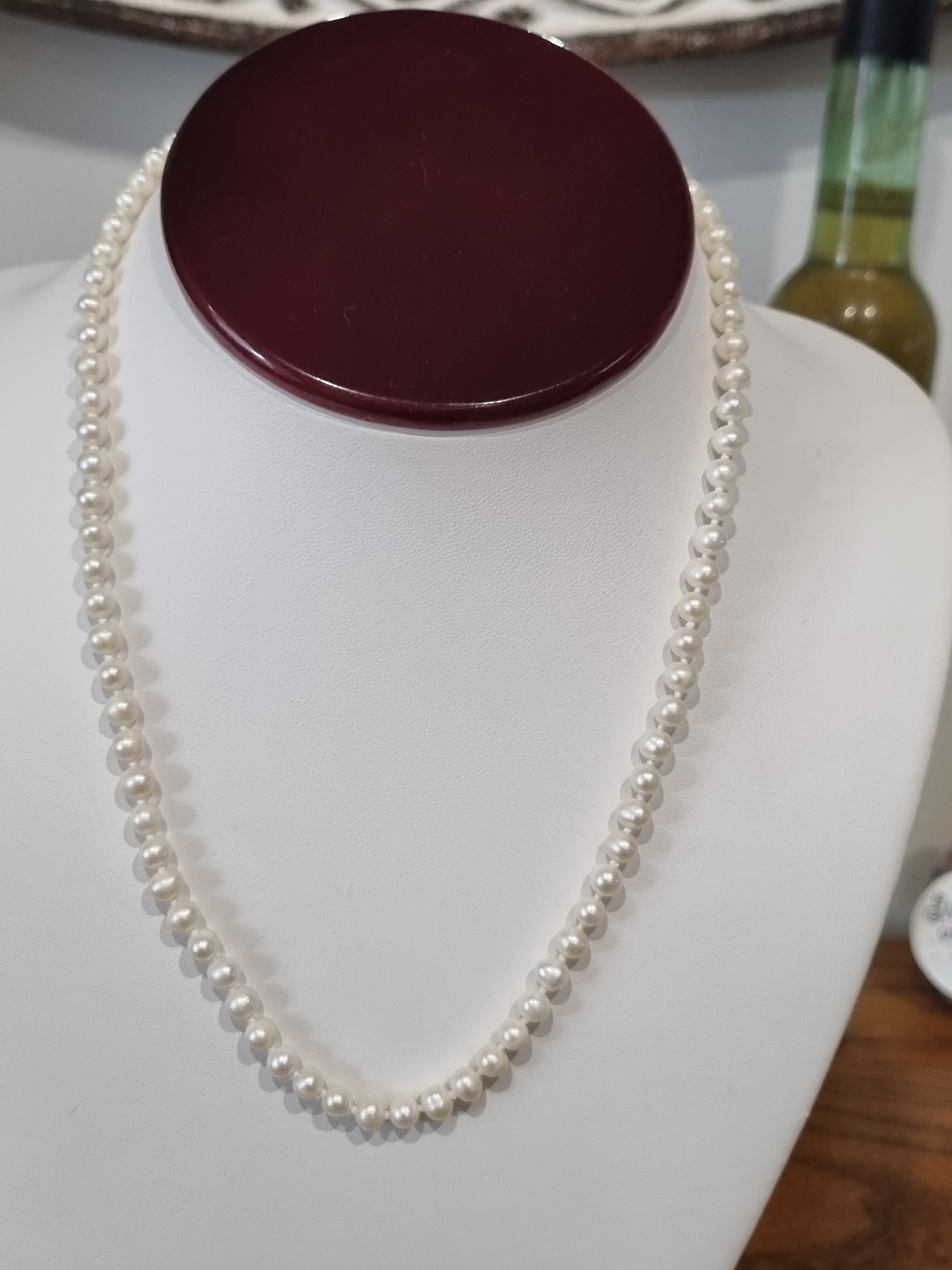 Two Vintage (2) 14k Gold Single Strand Pearl Necklaces c1990s JCM See Video