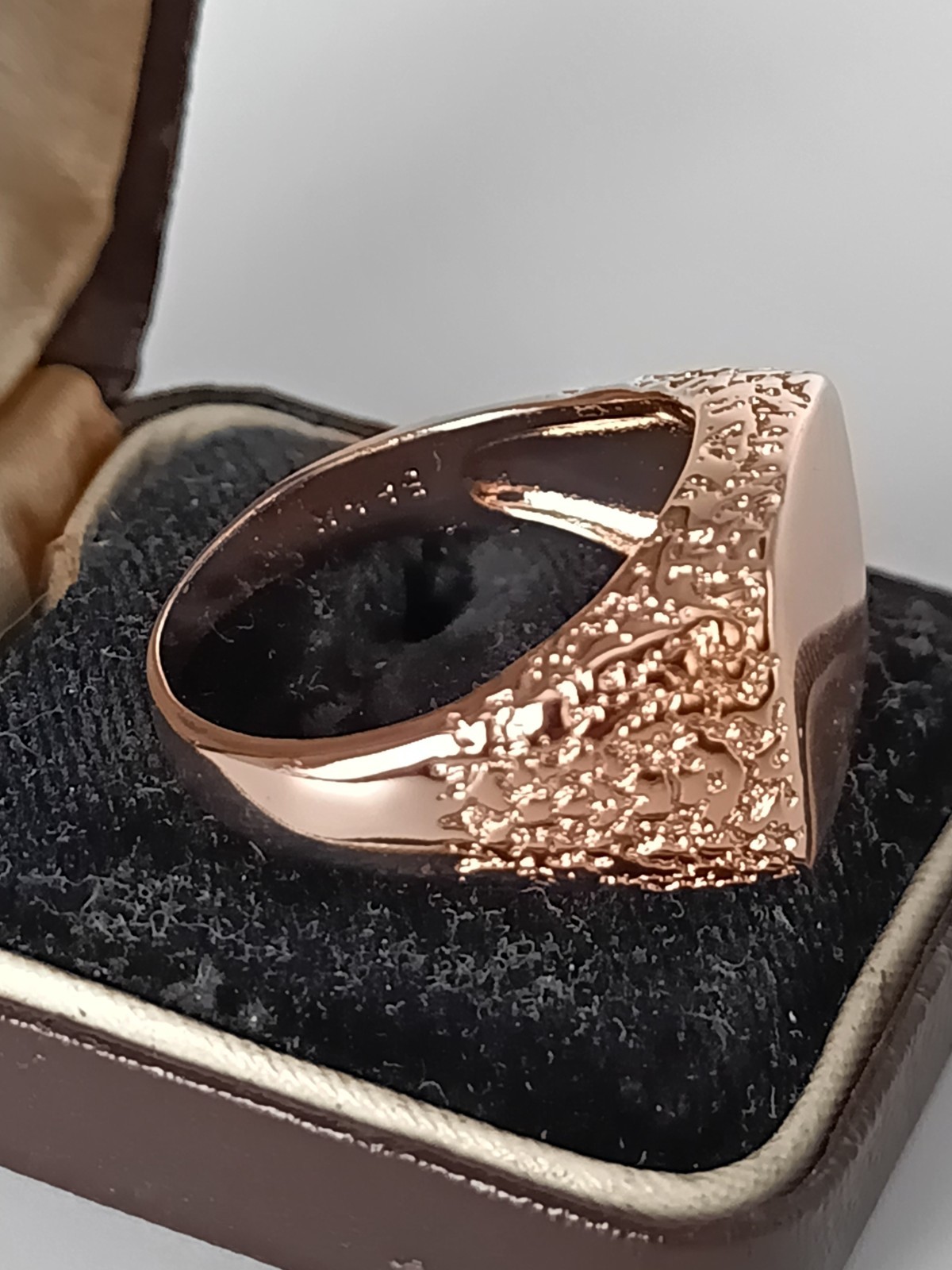 Vintage 1990-s 14 Ct Rolled Gold Solid Ring Size UK V 1/2 US 11- Hallmarked!!