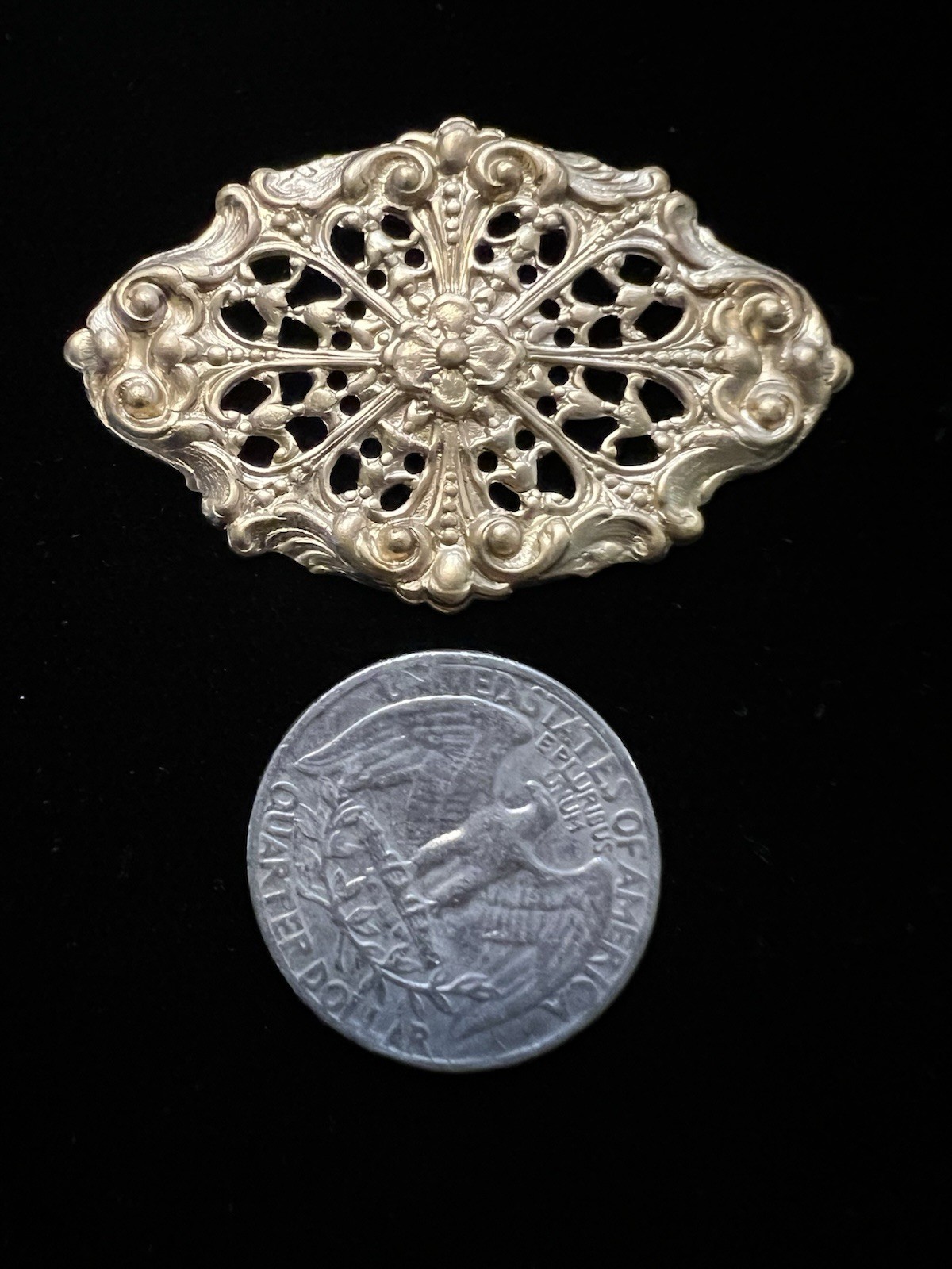 Large Vintage Brass Stamping Ornate/Victorian beauty from famous RI manufacturer